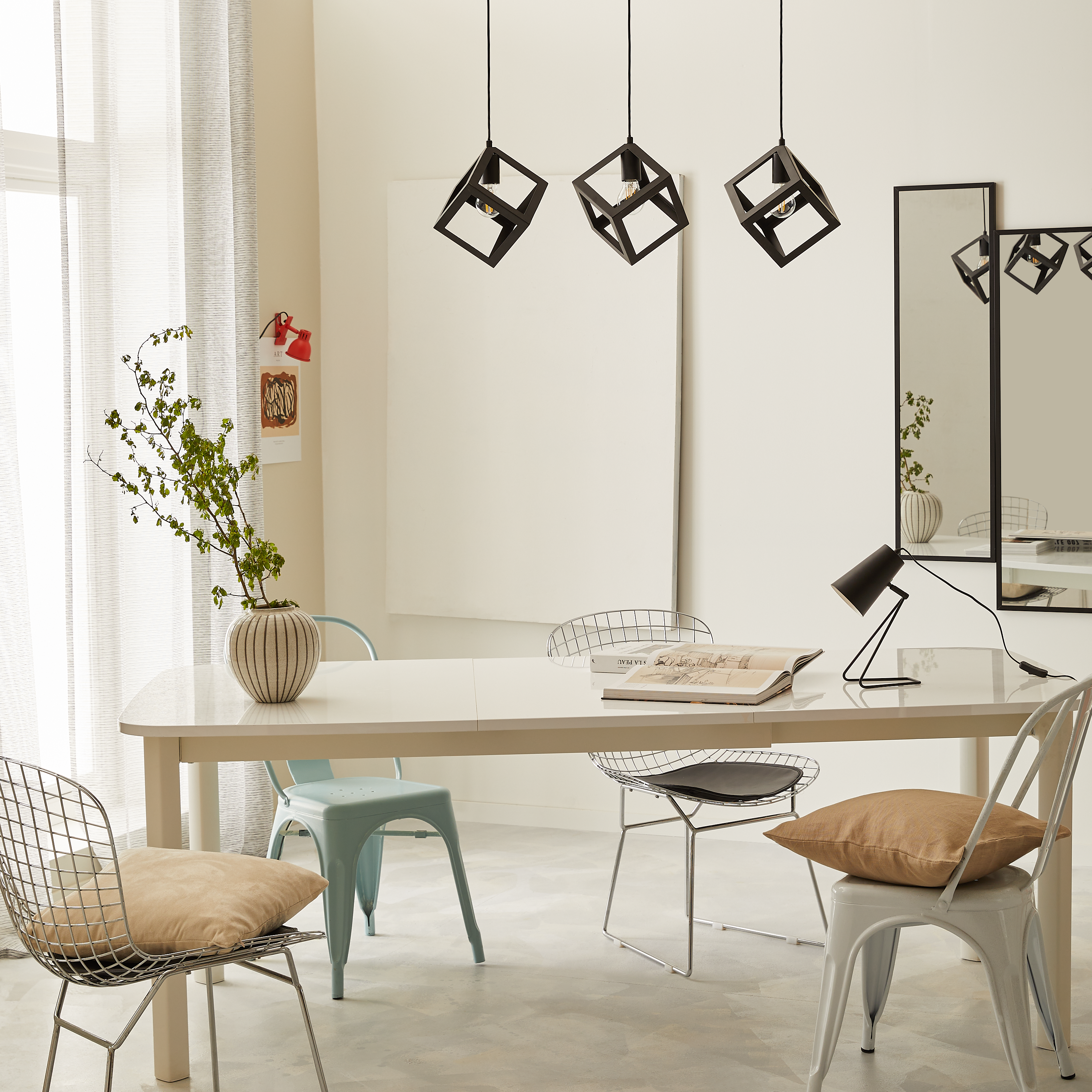 Lampa wisząca Plywood czarna 3 x E27 Inspire - 5