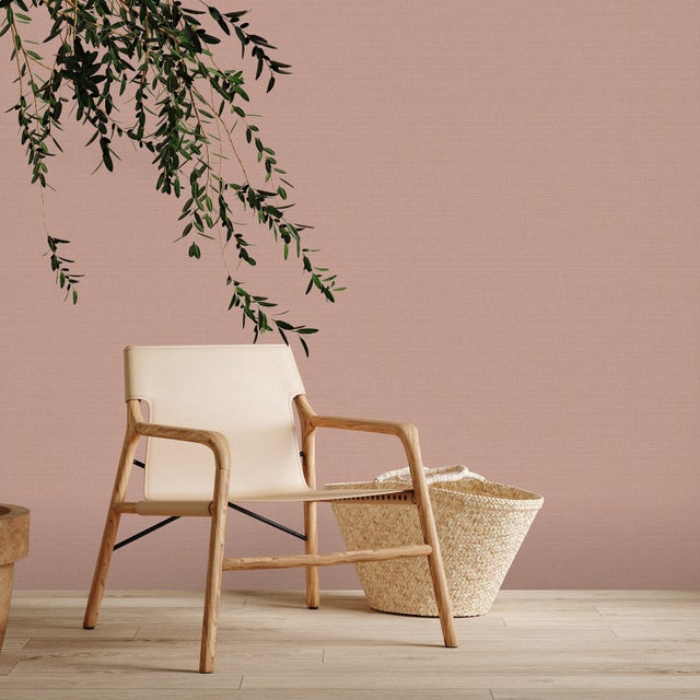 Papier peint intissé Abaca craft rose blush
