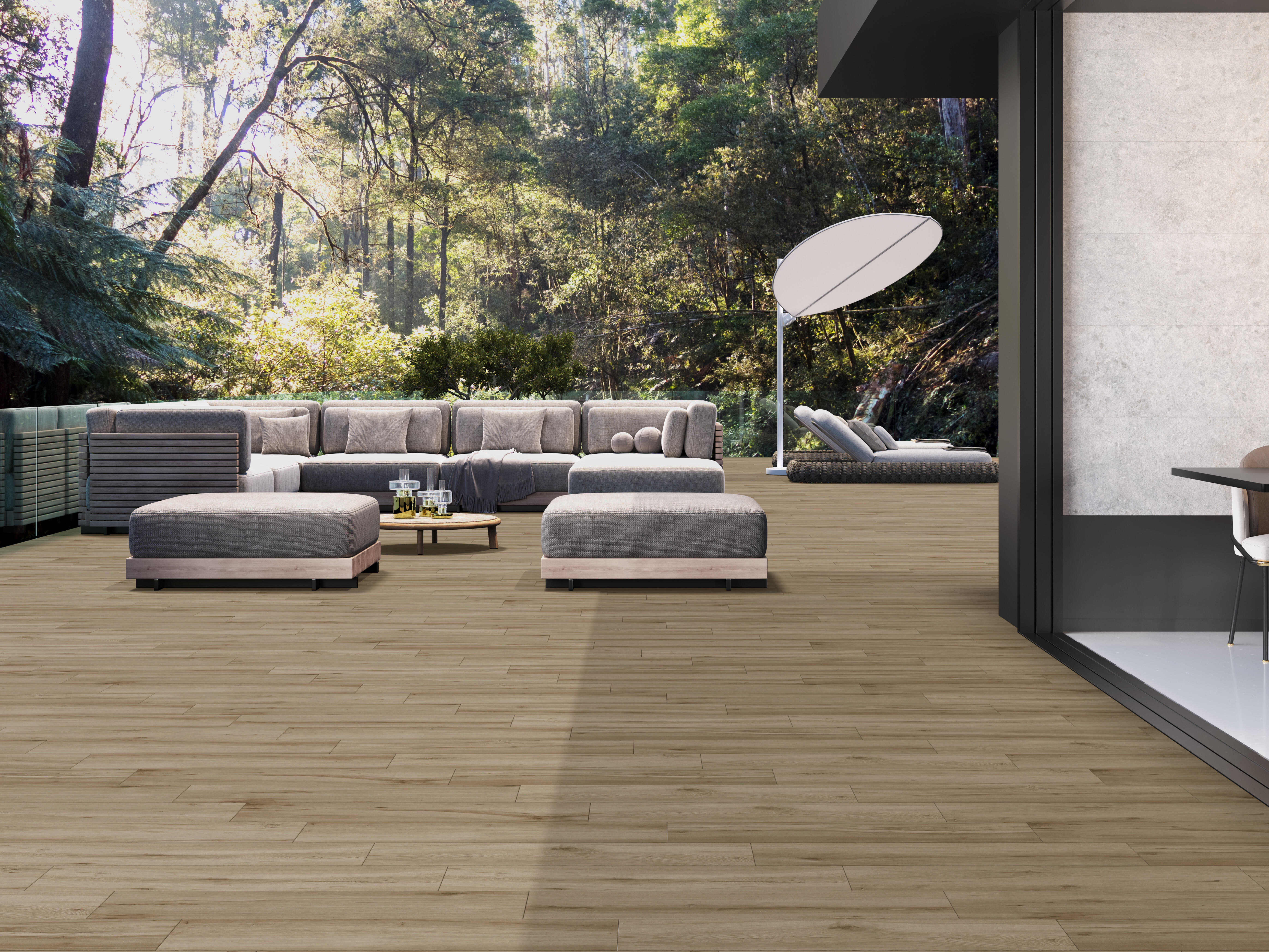 Suelo porcelánico Nordic efecto madera noce 22.5x90 cm C3 ARTENS - 3