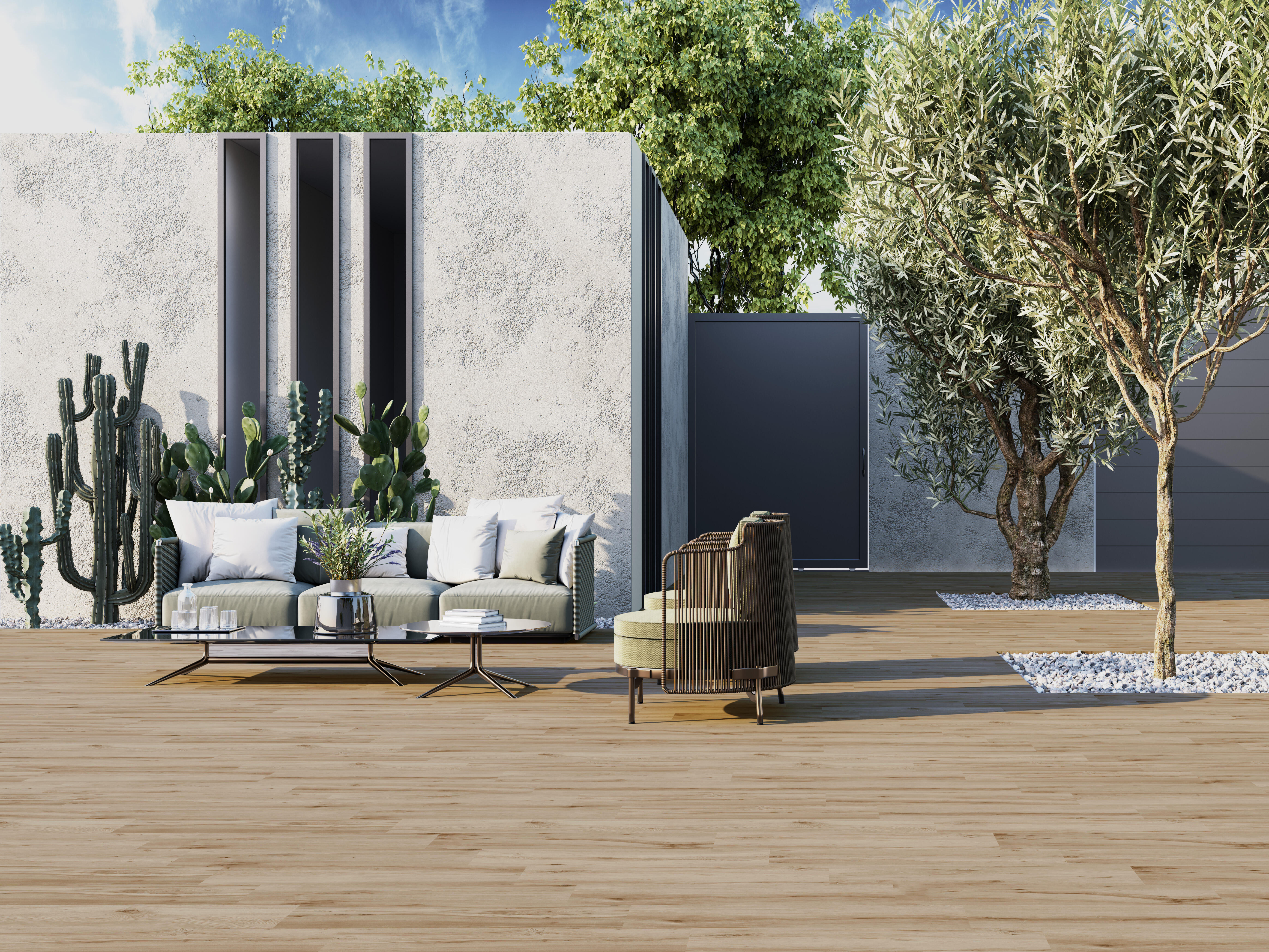 Suelo porcelánico nordic efecto madera noce 22.5x90 cm c3 artens