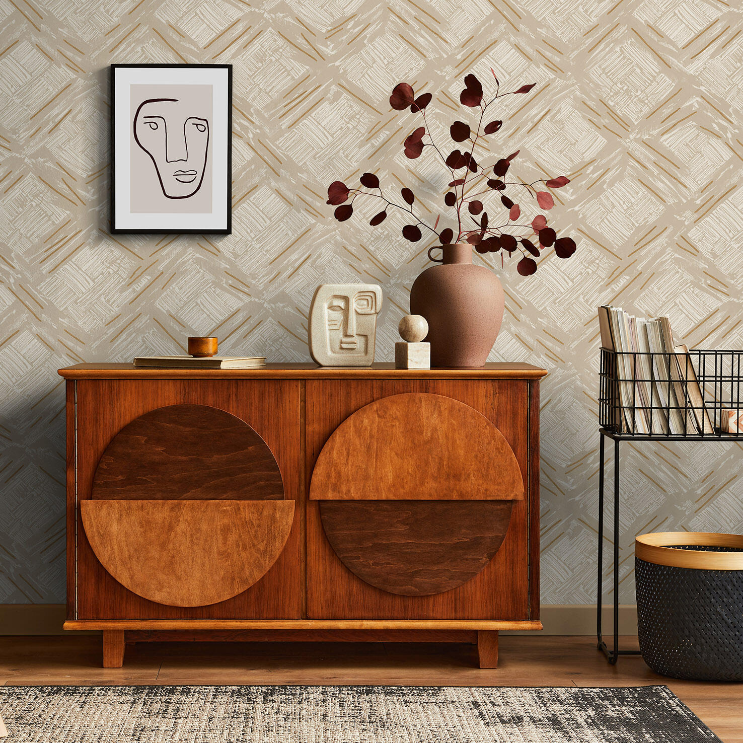 Papier peint intissé Abaca boho beige | Leroy Merlin
