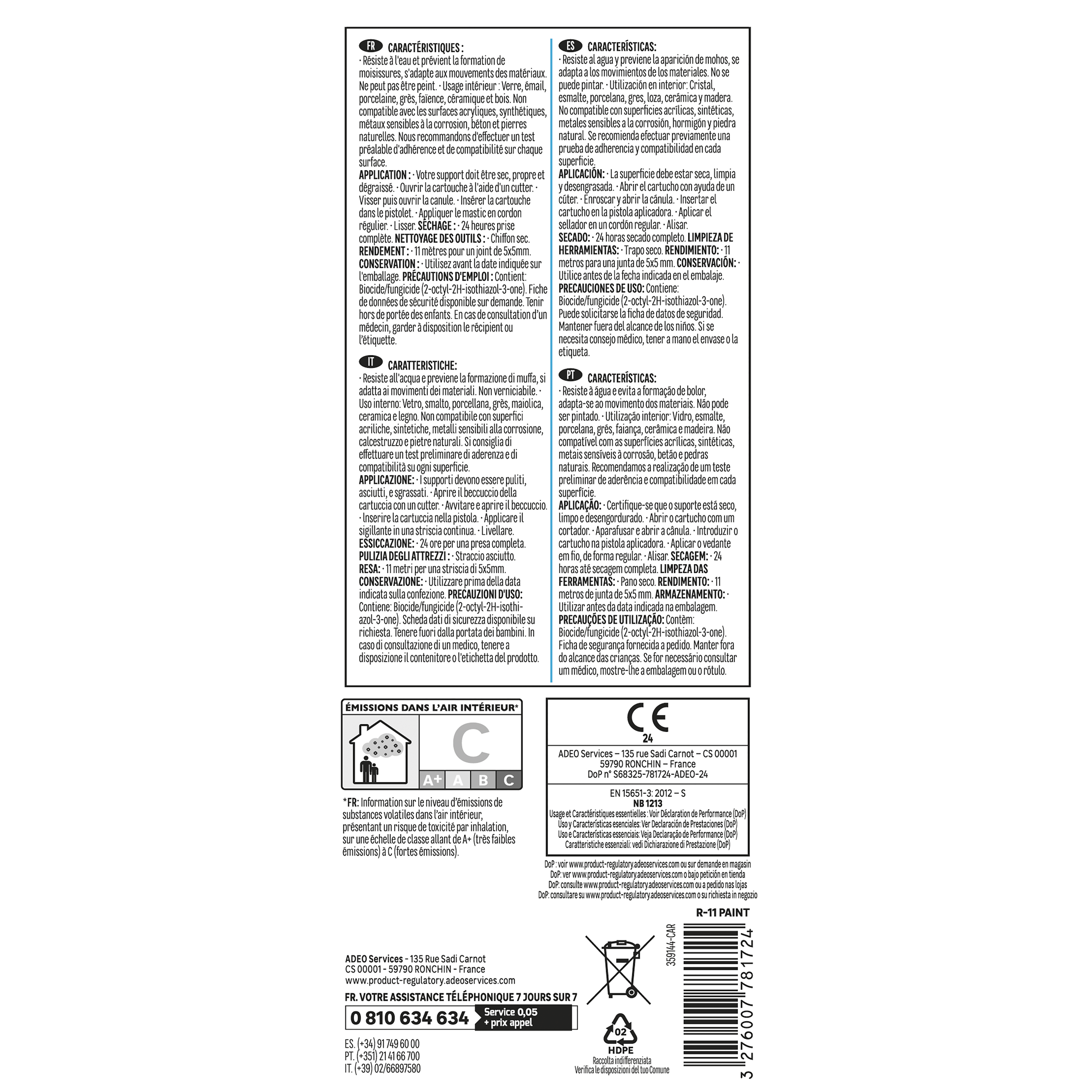 Silicone cozinha casa banho acético 280 ml branco - 2