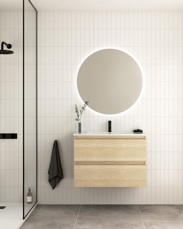 Mueble de baño con lavabo  Becco marrón  80x45 cm
