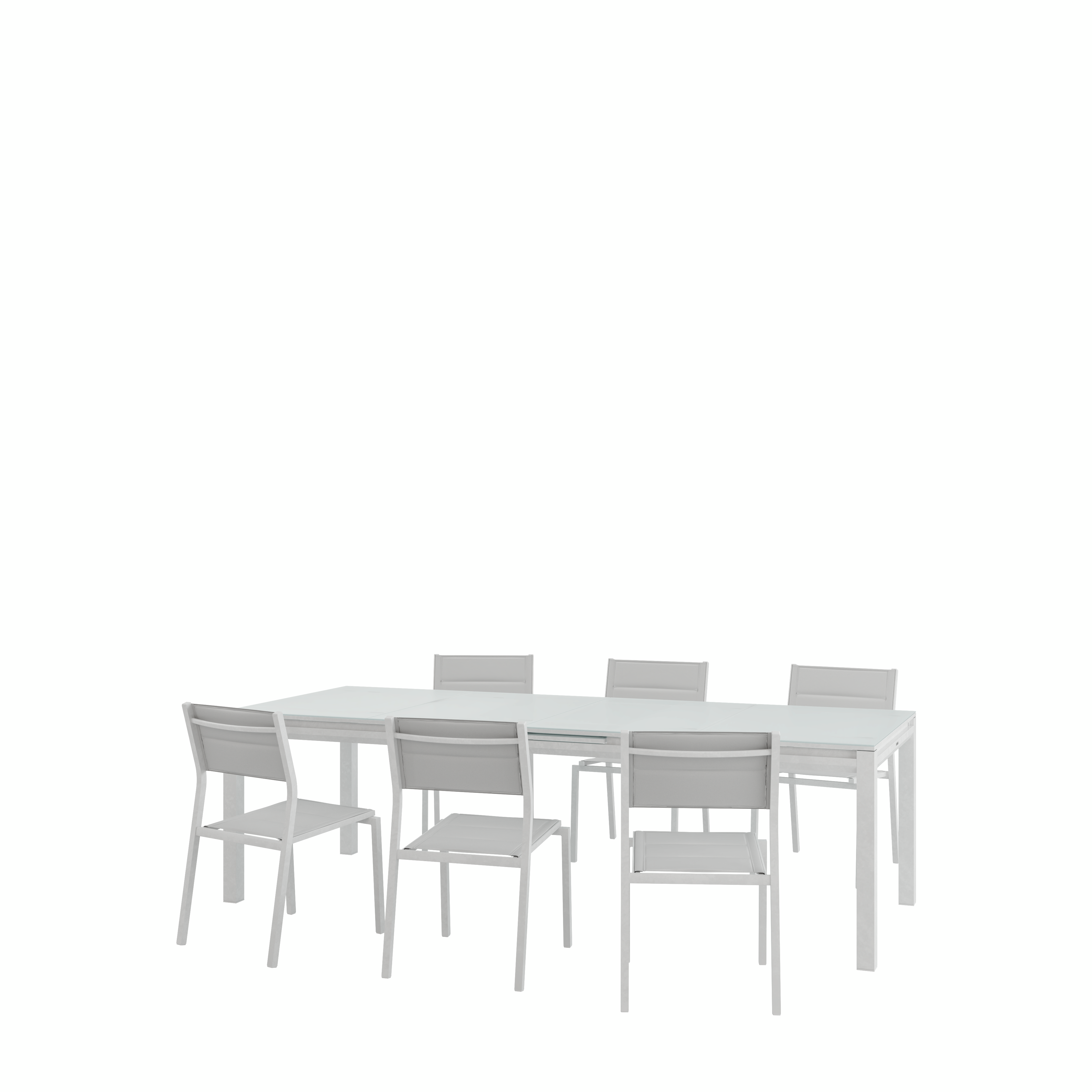 Silla de jardín sin cojín de aluminio Orion Beta Ii blanco - 8