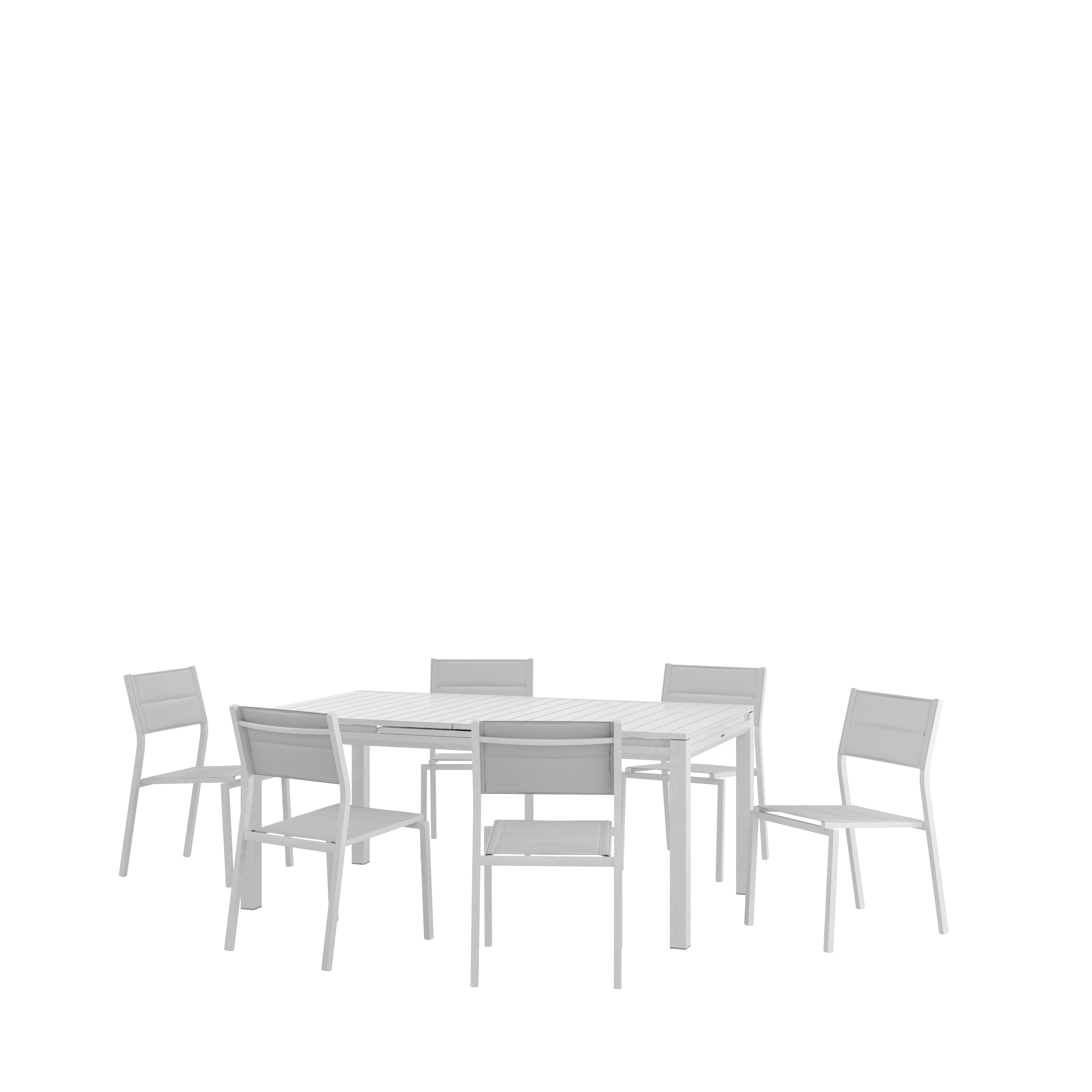Silla de jardín sin cojín de aluminio Orion Beta Ii blanco - 7