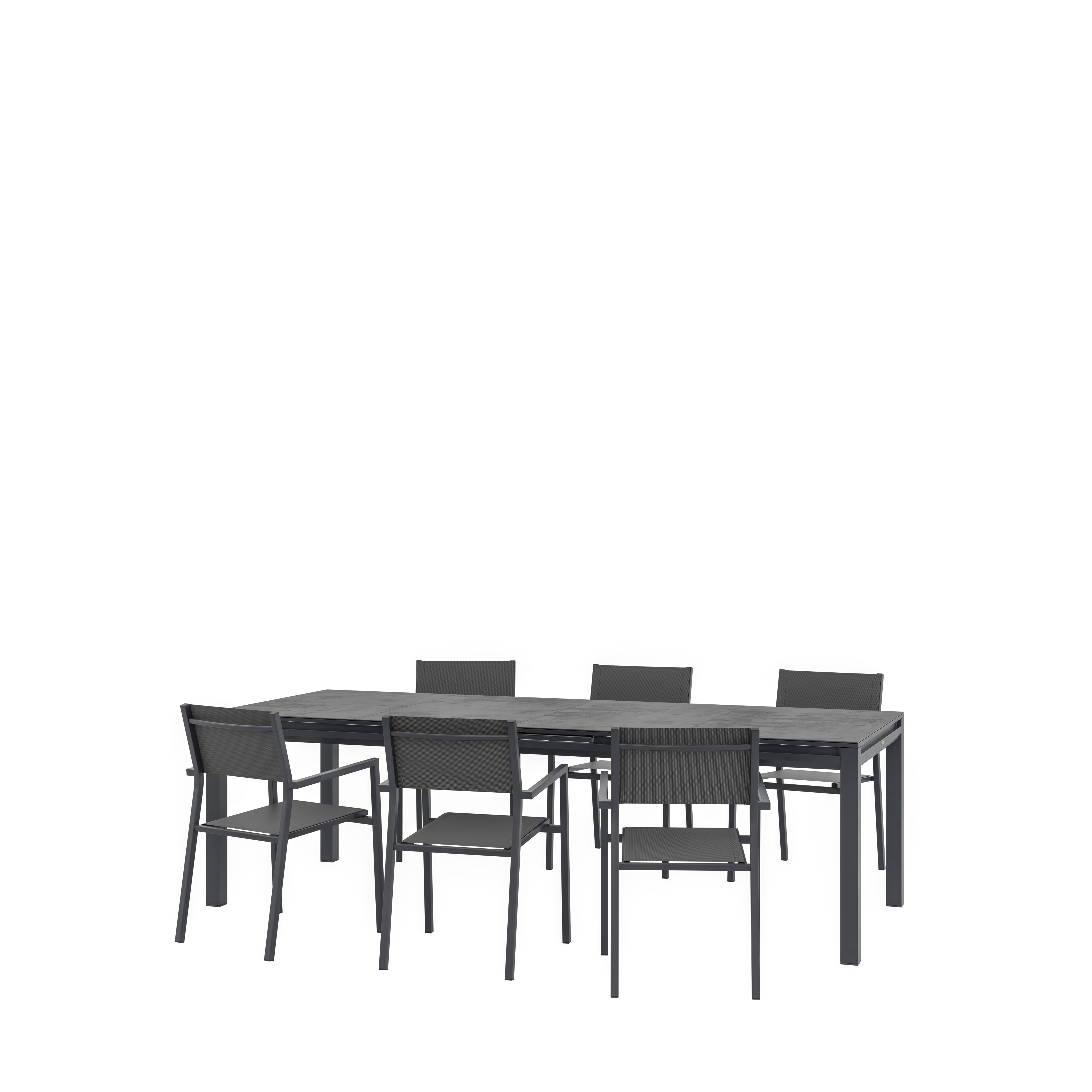 Mesa de alumínio NATERIAL ODYSSEA 256/320X100X75CM ANTRACITE - 26