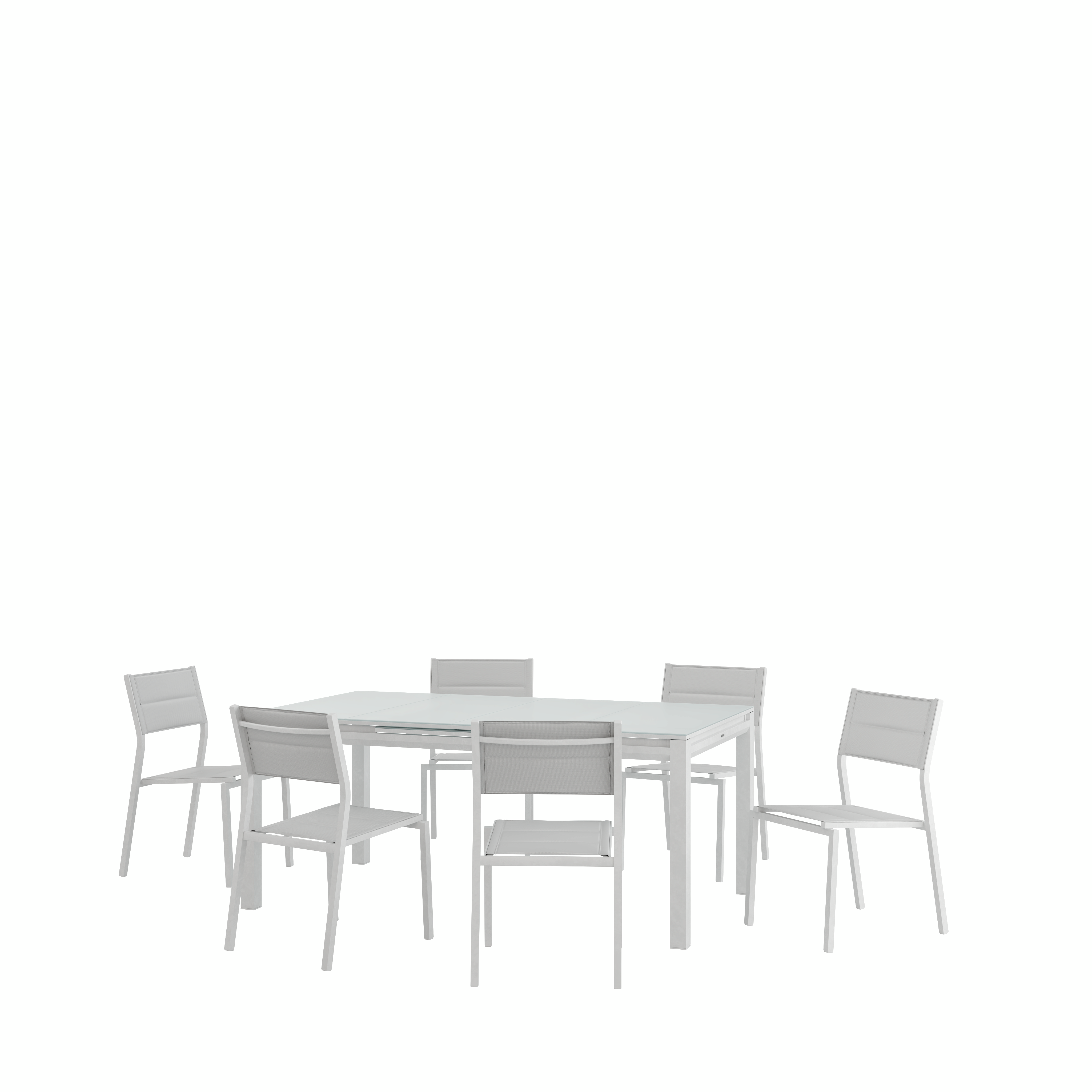 Silla de jardín sin cojín de aluminio Orion Beta Ii blanco - 6