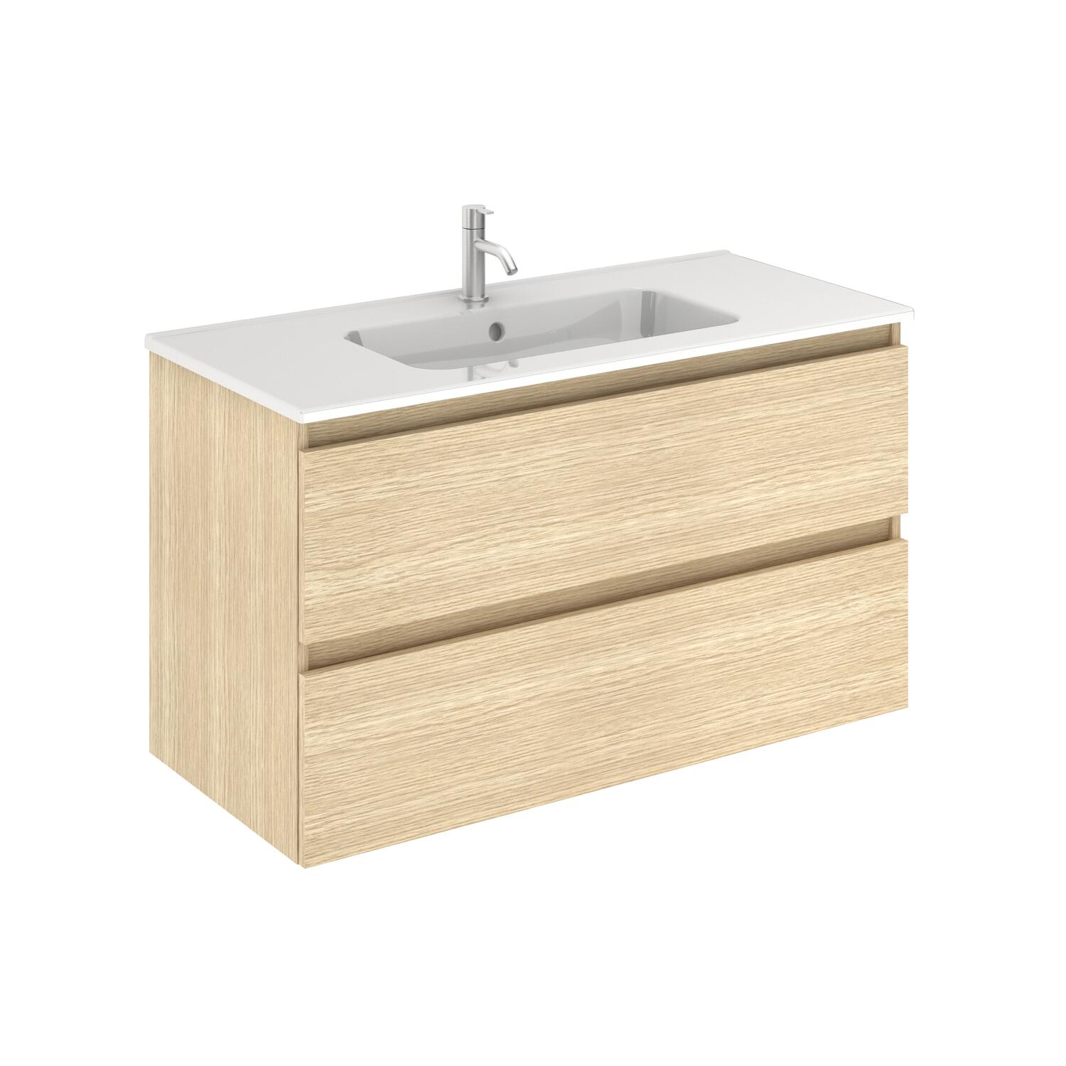 Mueble de baño becco roble 100x45 cm