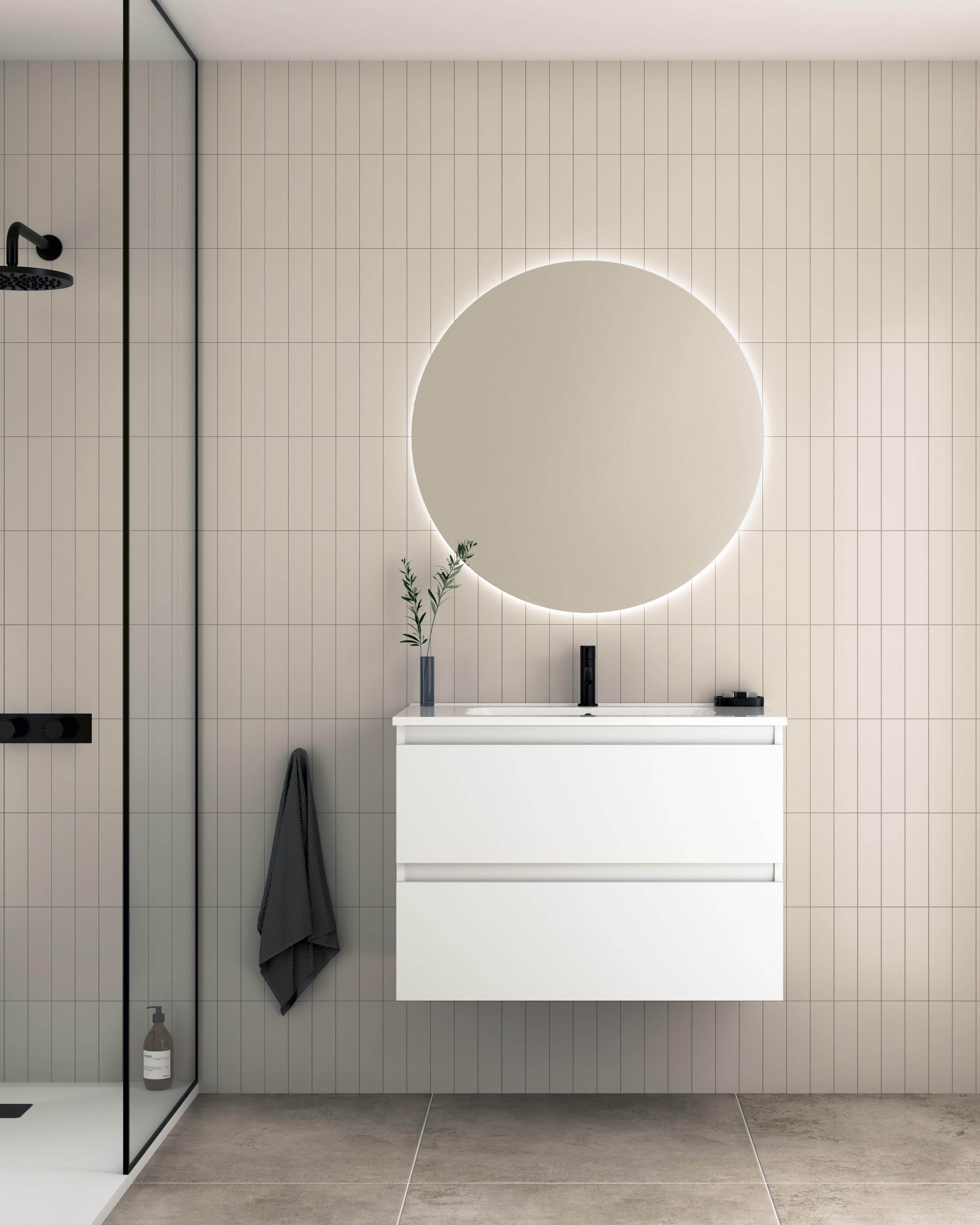 Mueble de baño becco blanco 70x45 cm (lavabo no incluido)