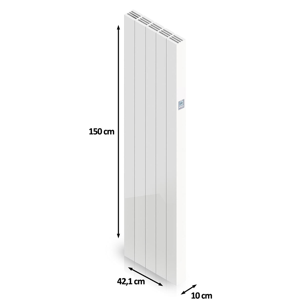 Radiateur électrique connecté à inertie sèche 1500 W HJM AVA V WIFI - 5