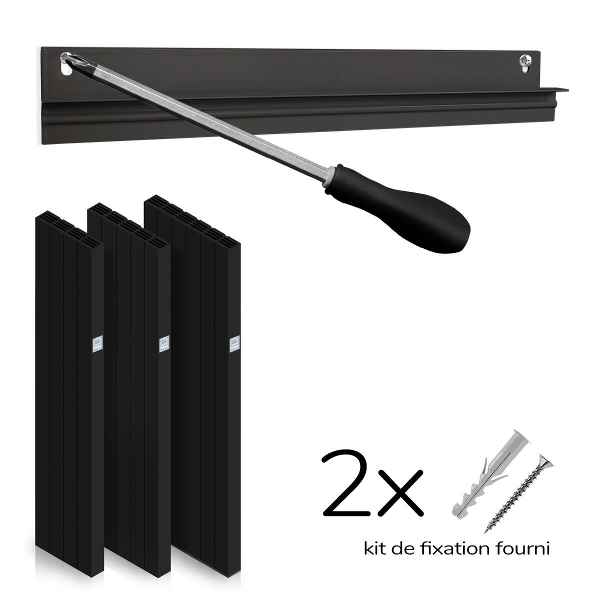 Radiateur/Sèche-serviettes électrique connecté à inertie sèche 1500 W HJM AVA V - 10