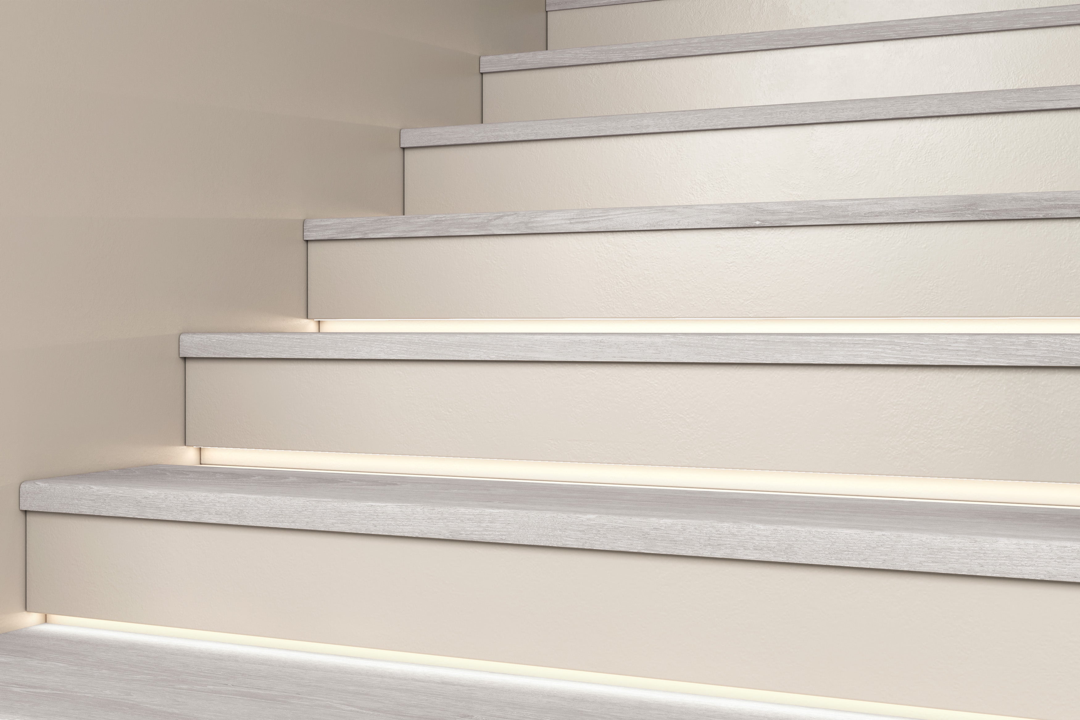 Pack de 2 peldaños gres porcelánico Underwood efecto madera gris 120x32cm espesor 50mm - 6