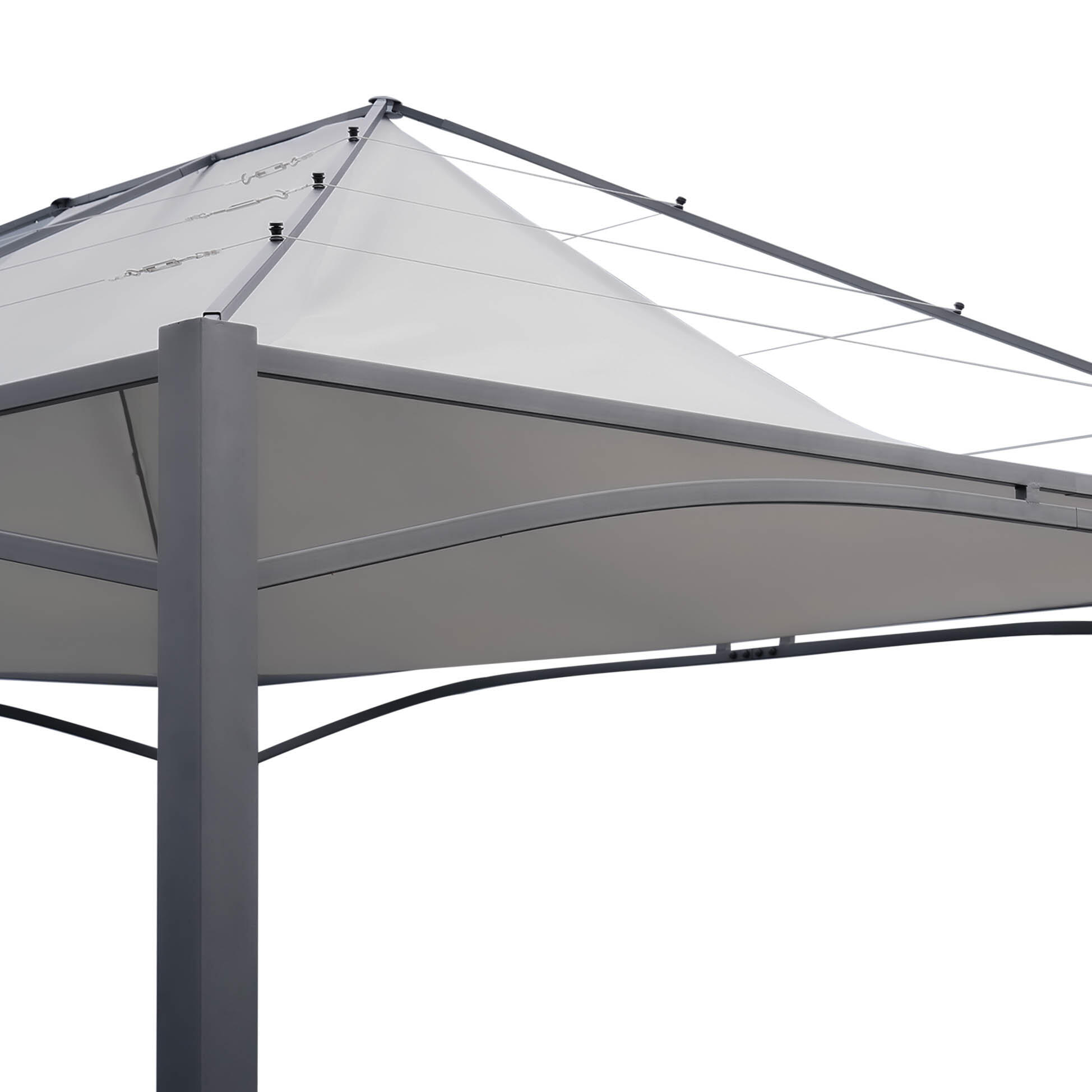 Pergola in acciaio grigio 4 x 3 m - Botam NATERIAL - 5