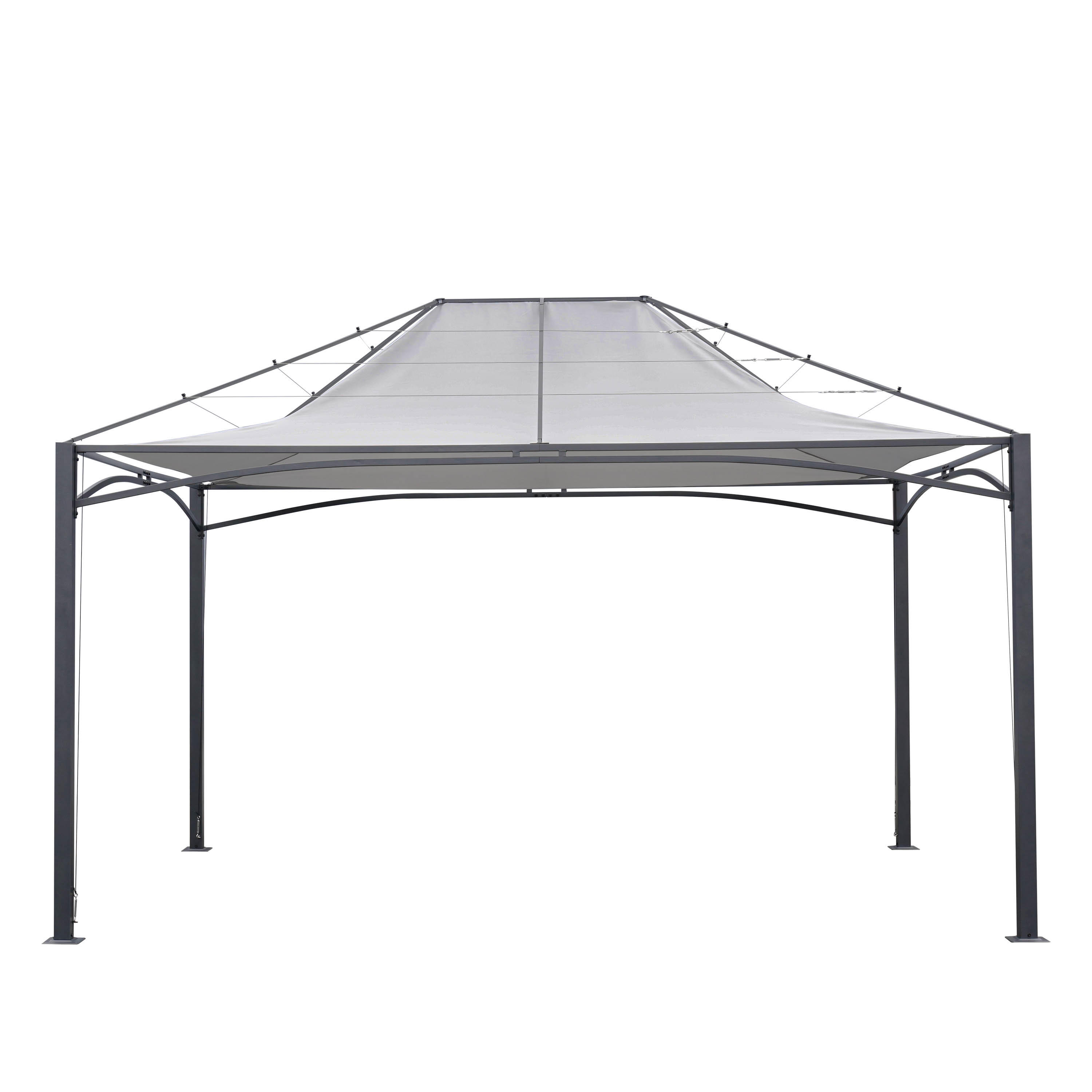Pergola in acciaio grigio 4 x 3 m - Botam NATERIAL - 3