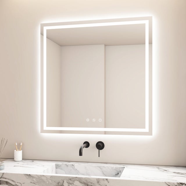 Espejo de baño con luz LED funcional,  Custom  con antivaho, táctil, 70cm