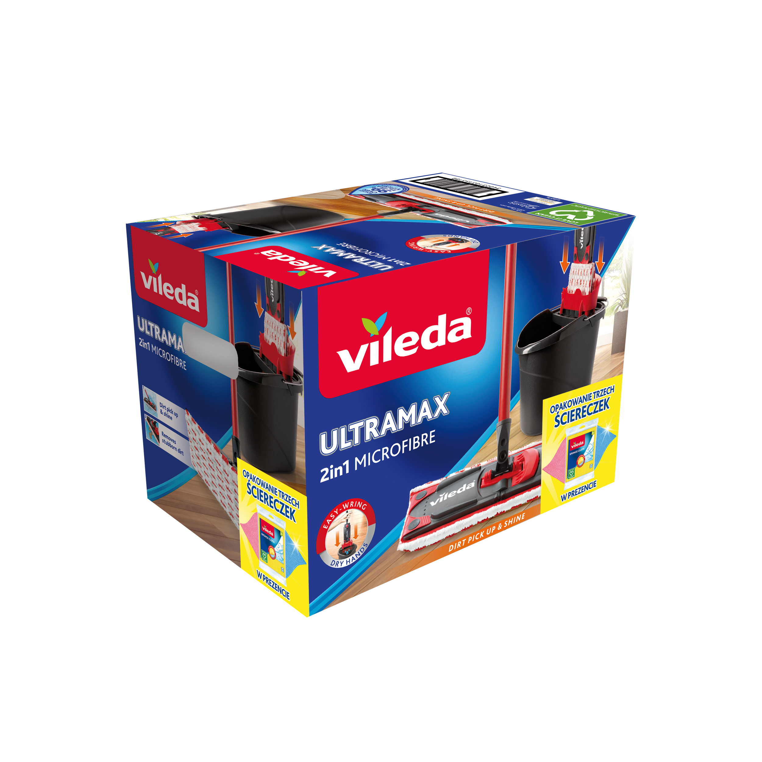 Zestaw Ultramax Box + pucerka gąbka 3 szt. Vileda - 2