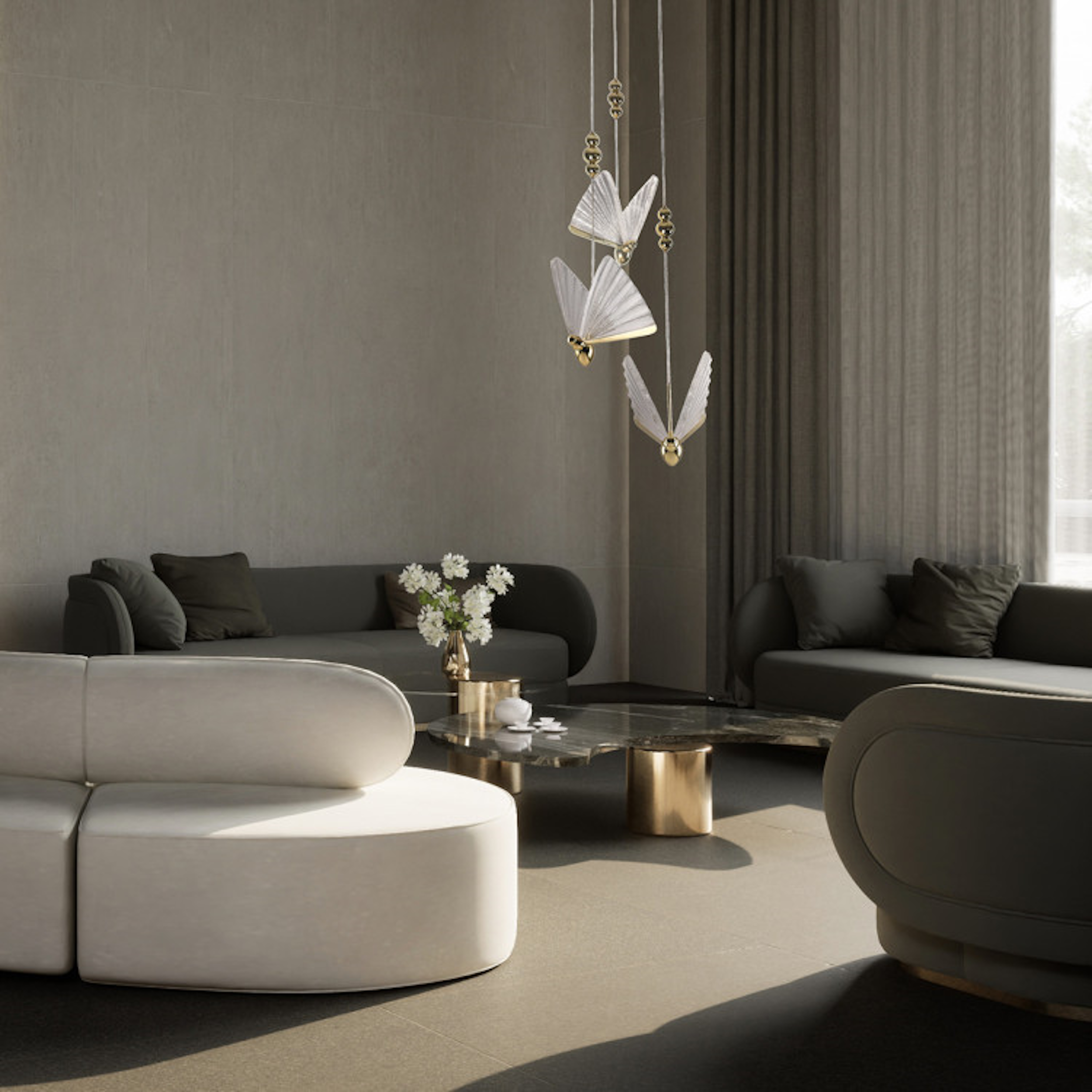 Lampa wisząca Mariposa złota LED Light Prestige - 3