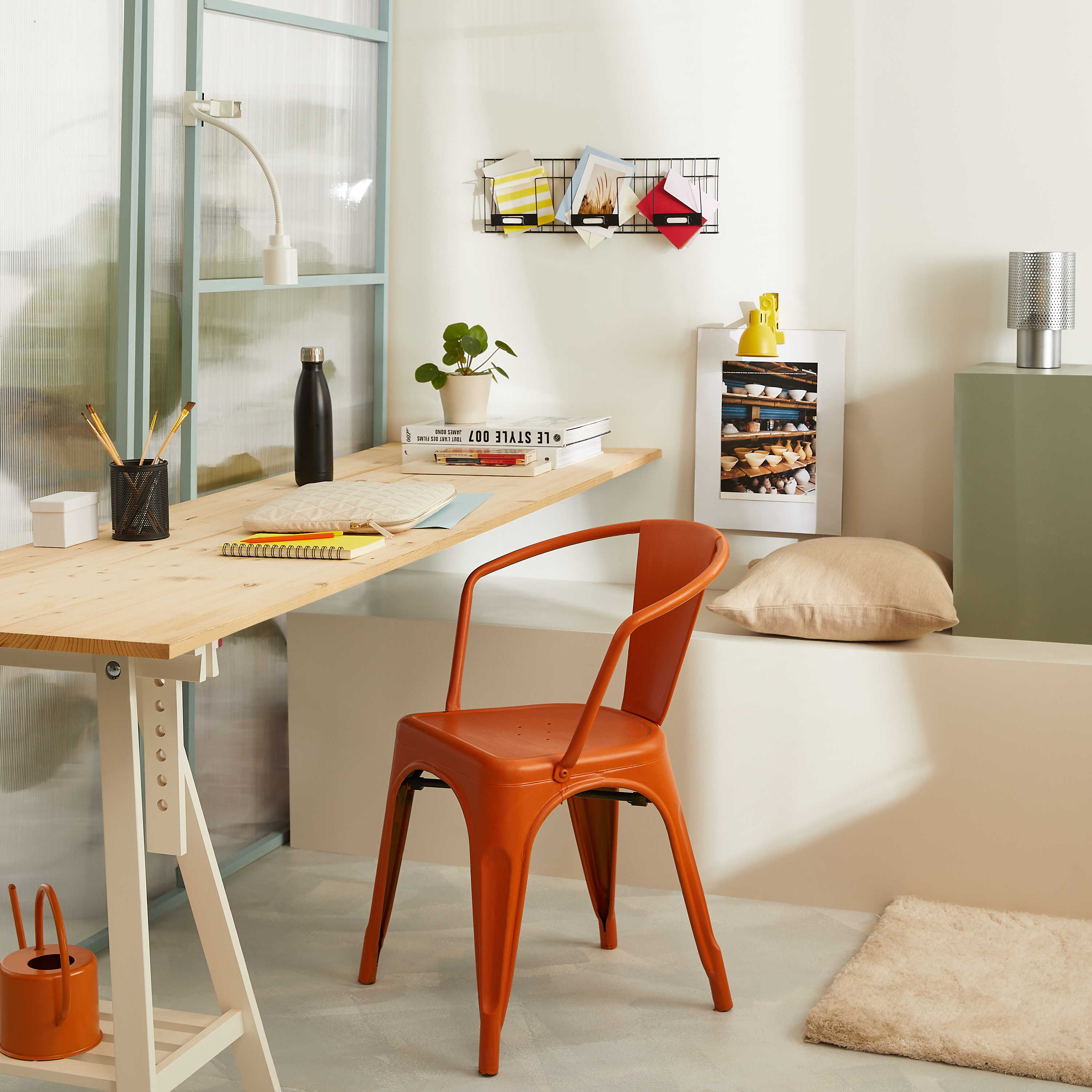 Lampe de bureau à pince Tekla, pvc, blanc, H.42 cm INSPIRE, GU10 - 3