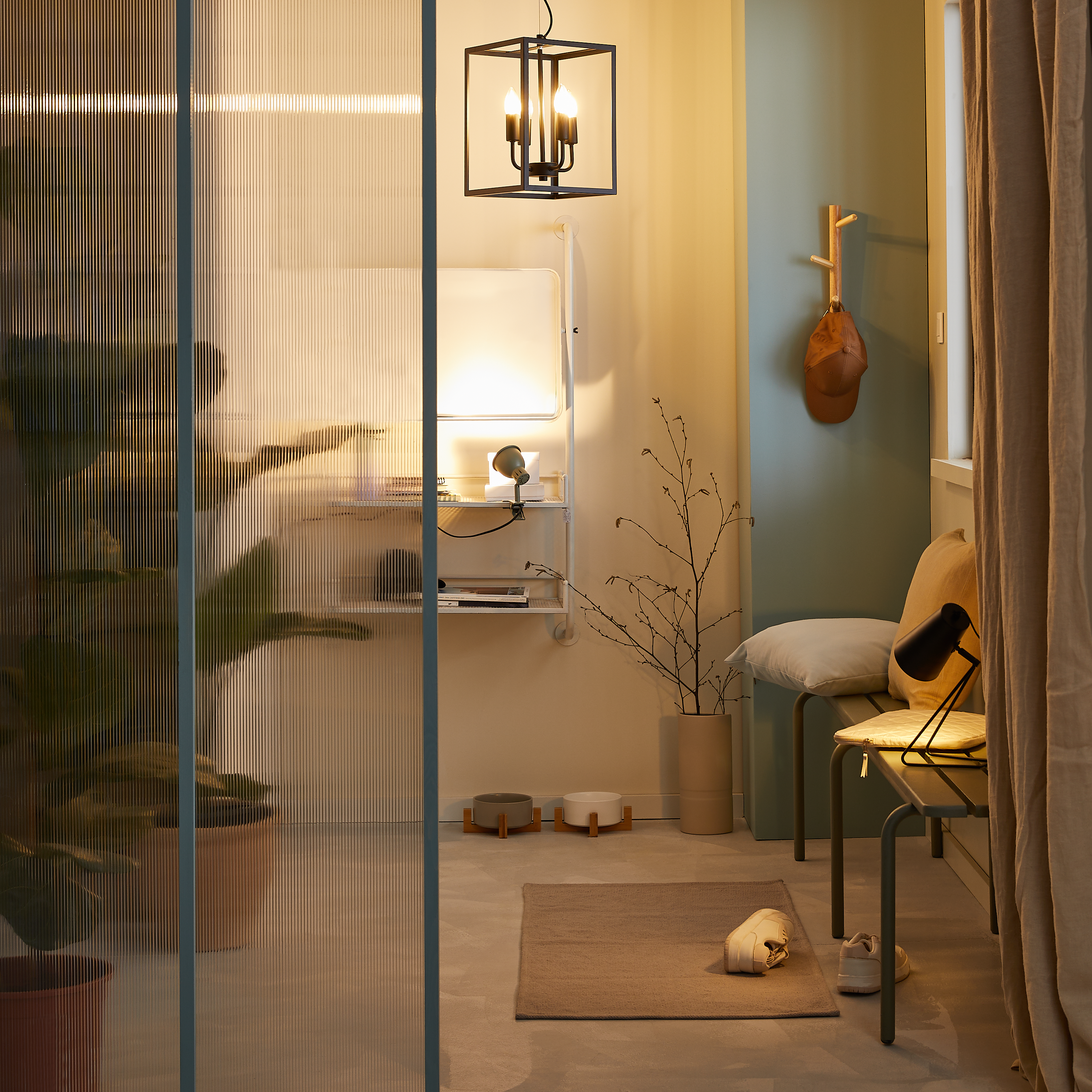 Lampadario Industriale ANTIGO nero paralume nero 4x E14 Ø26cm INSPIRE - 7