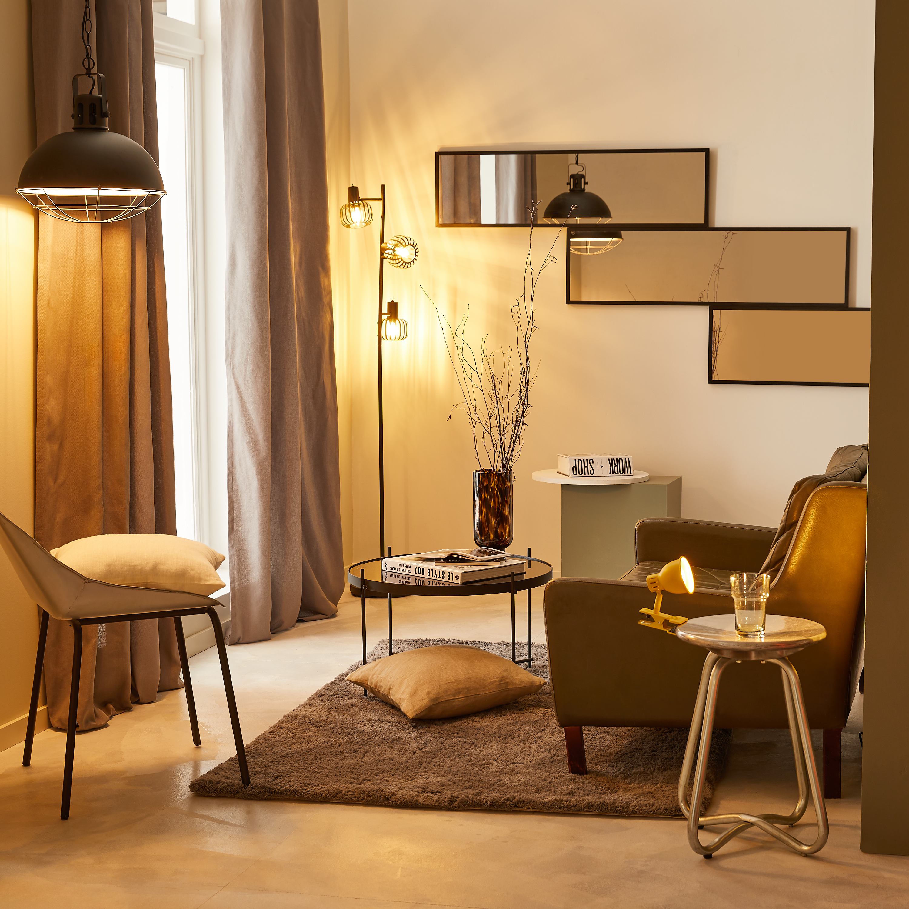 Lustro Atelier 30 x 110 cm czarne Inspire - 10