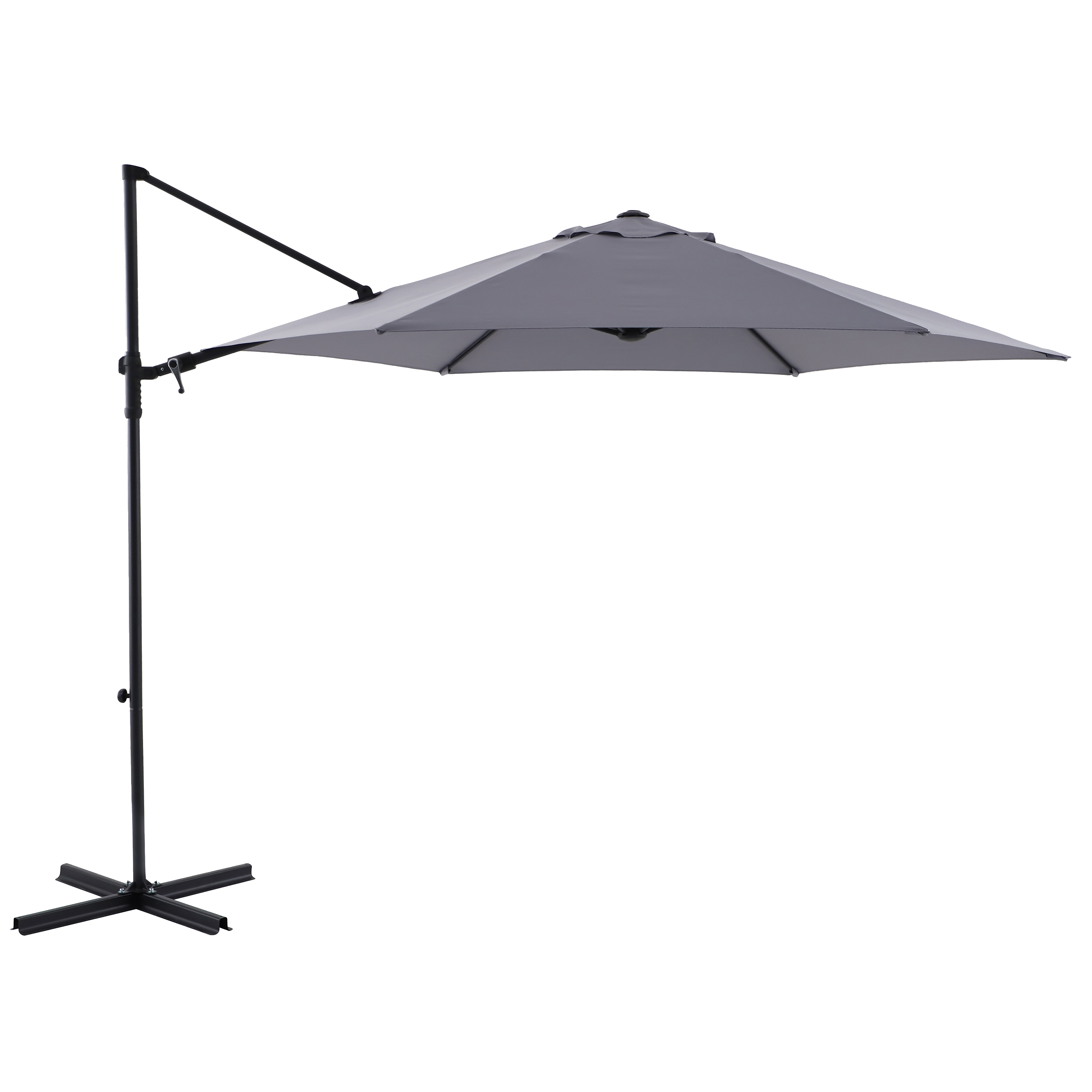 Parasol ogrodowy boczny Polar II 290x290x235 cm antracytowy Naterial