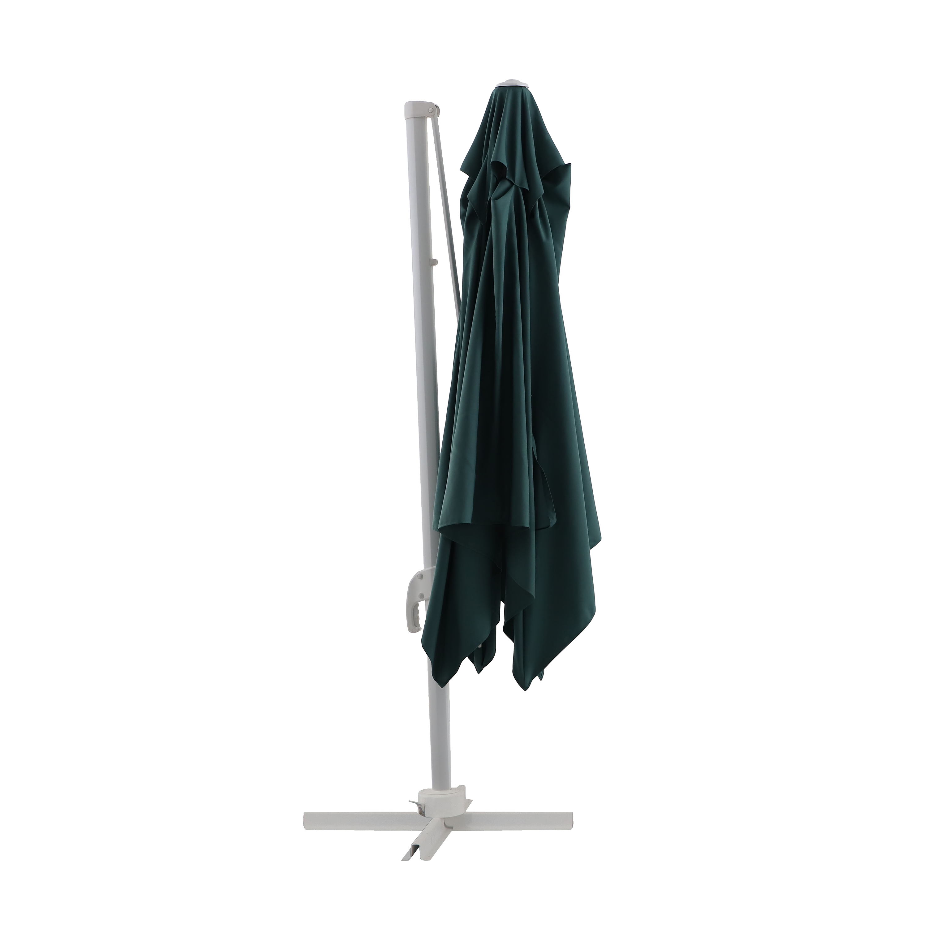 parasol excentrico cuadrado de aluminioacero naterial aura verde 286 cm  4 pies de parasol gomo cuadrado de cemento de 26 kg