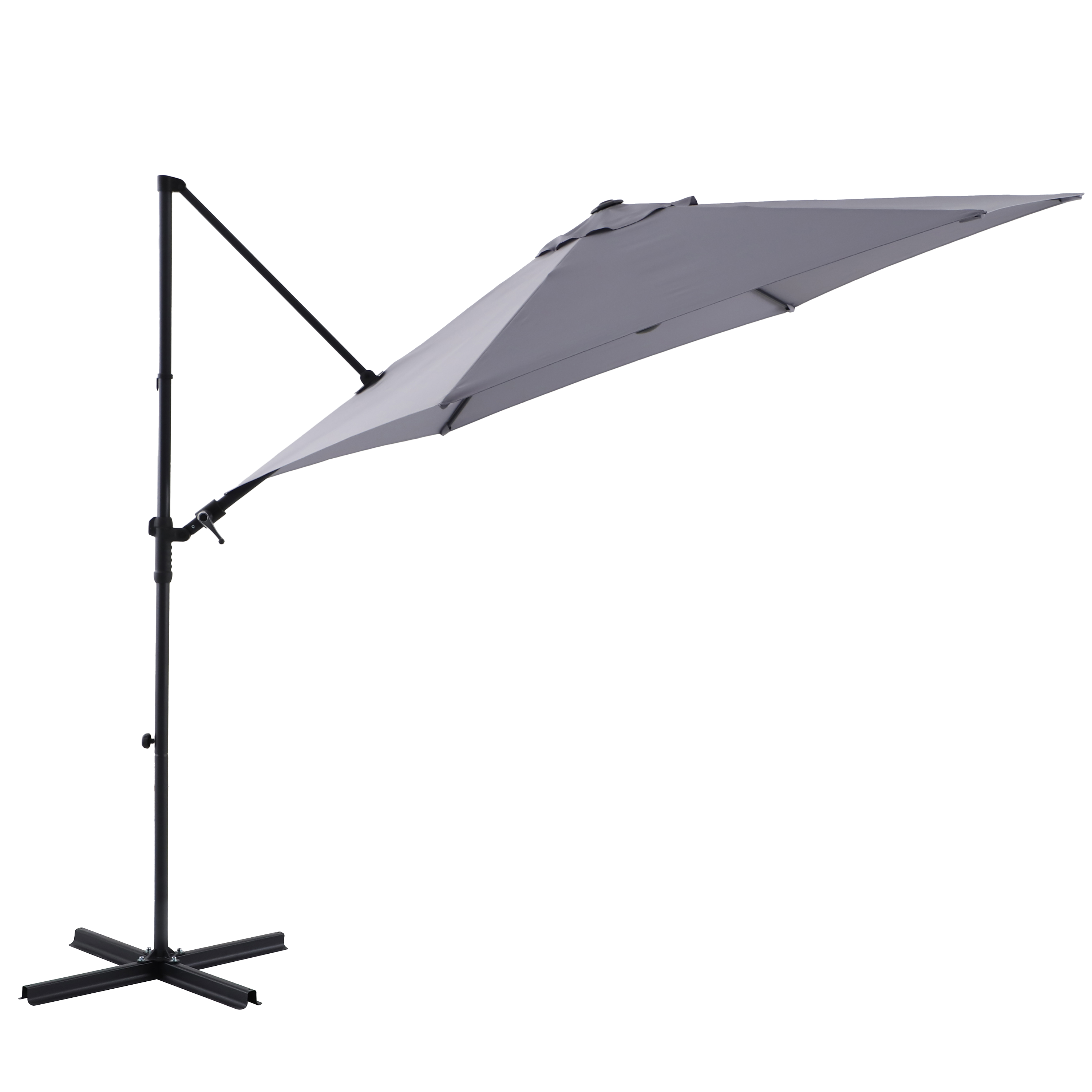 Parasol ogrodowy boczny Polar II 290x290x235 cm antracytowy Naterial - 2