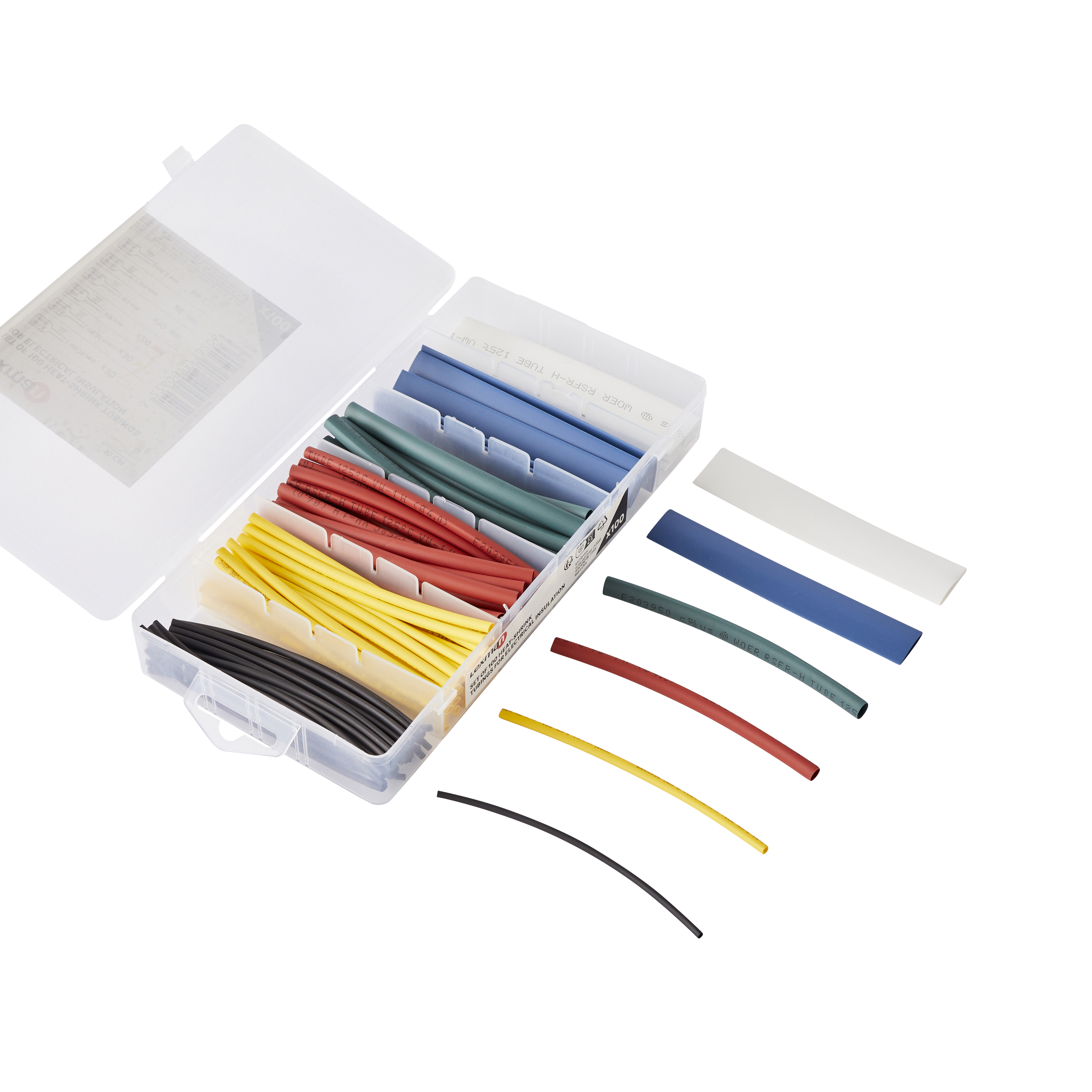 Koszulka termokurczliwa 1,5 - 13 mm 10cm 100szt. LEXMAN - 2