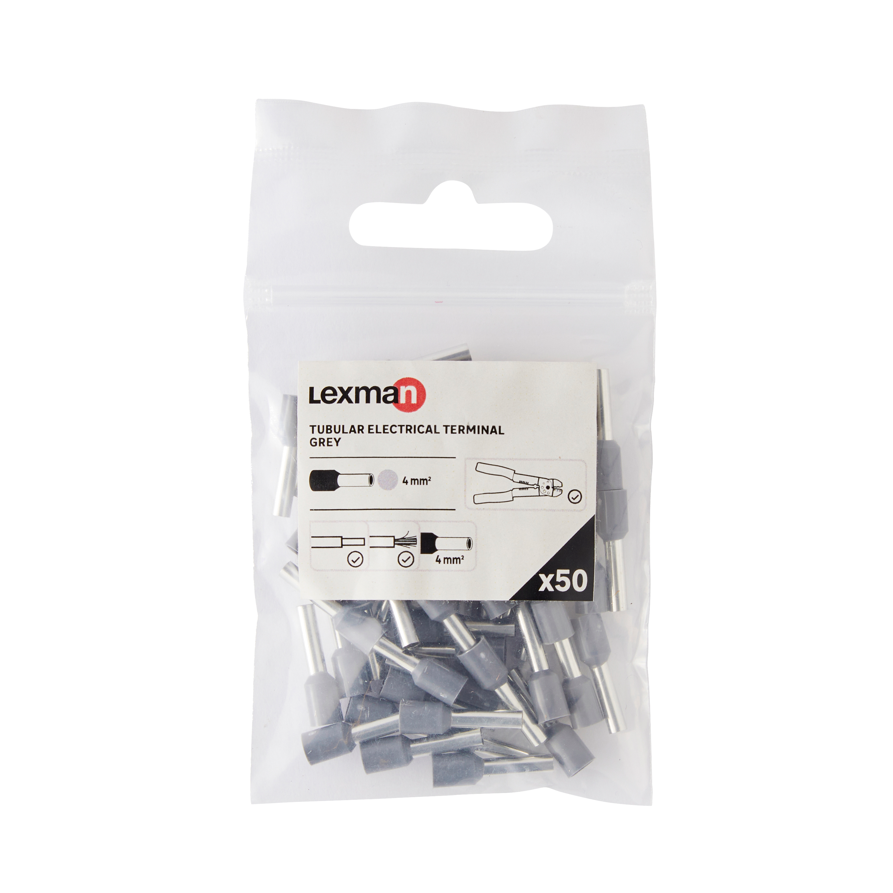 50 terminales punta hueca 4mm lexman - 8