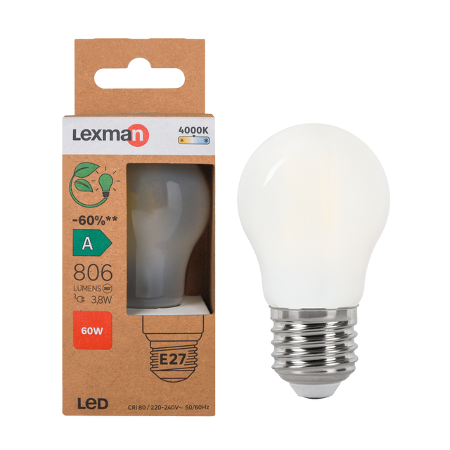 Żarówka LED E27 3,8 W 806 lm Neutralna Biel Lexman Klasa A
