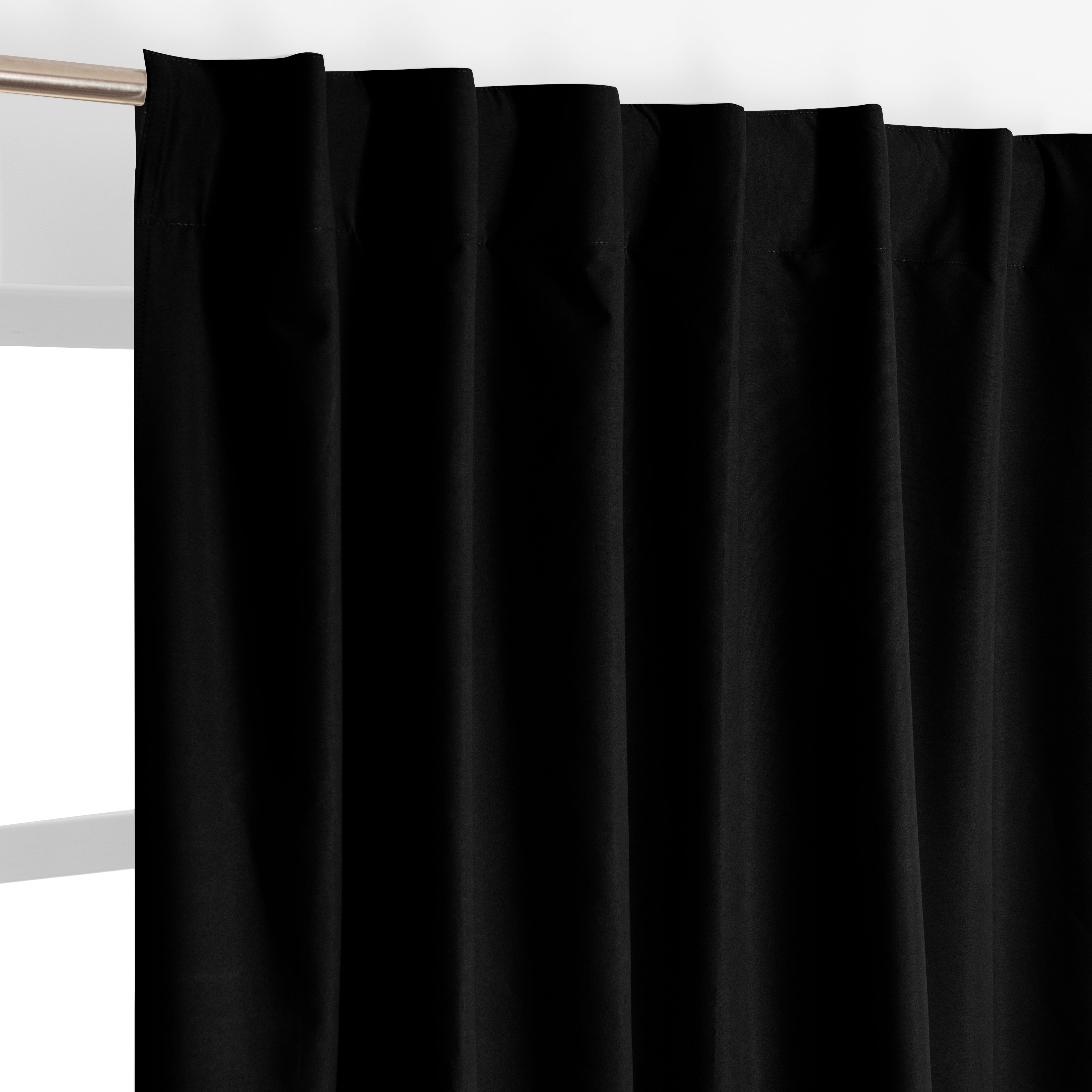 Rideau occultant, Occultant 3 in 1, noir H.240 x l.135 cm | Leroy Merlin