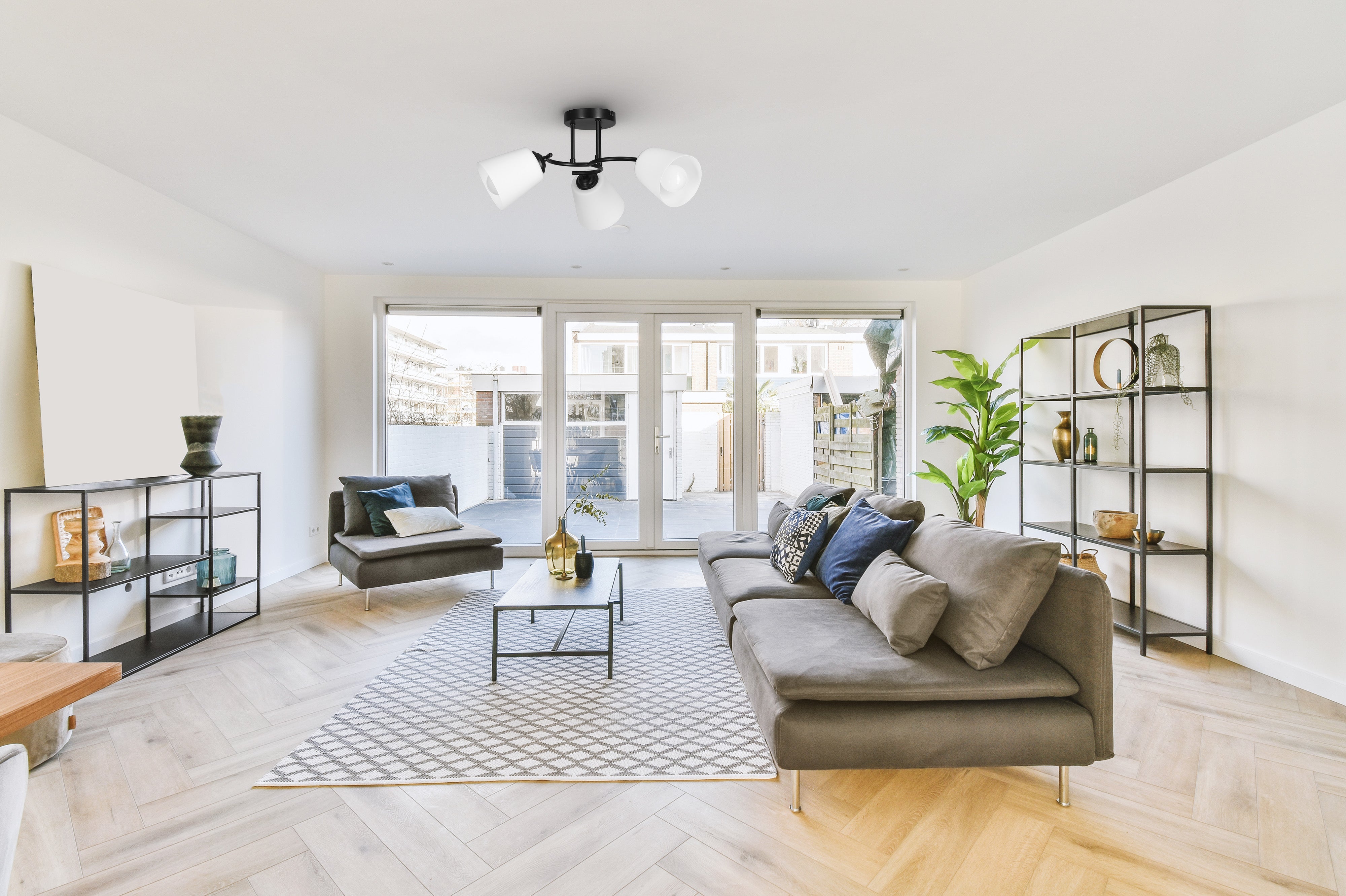 Lampa wisząca Alma czarno-biała 3 x E27 Activejet - 2