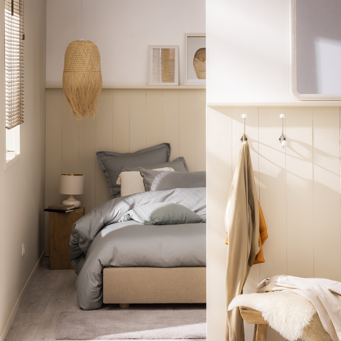 Perchero de gancho para atornillar gris y blanco 4x17.7
