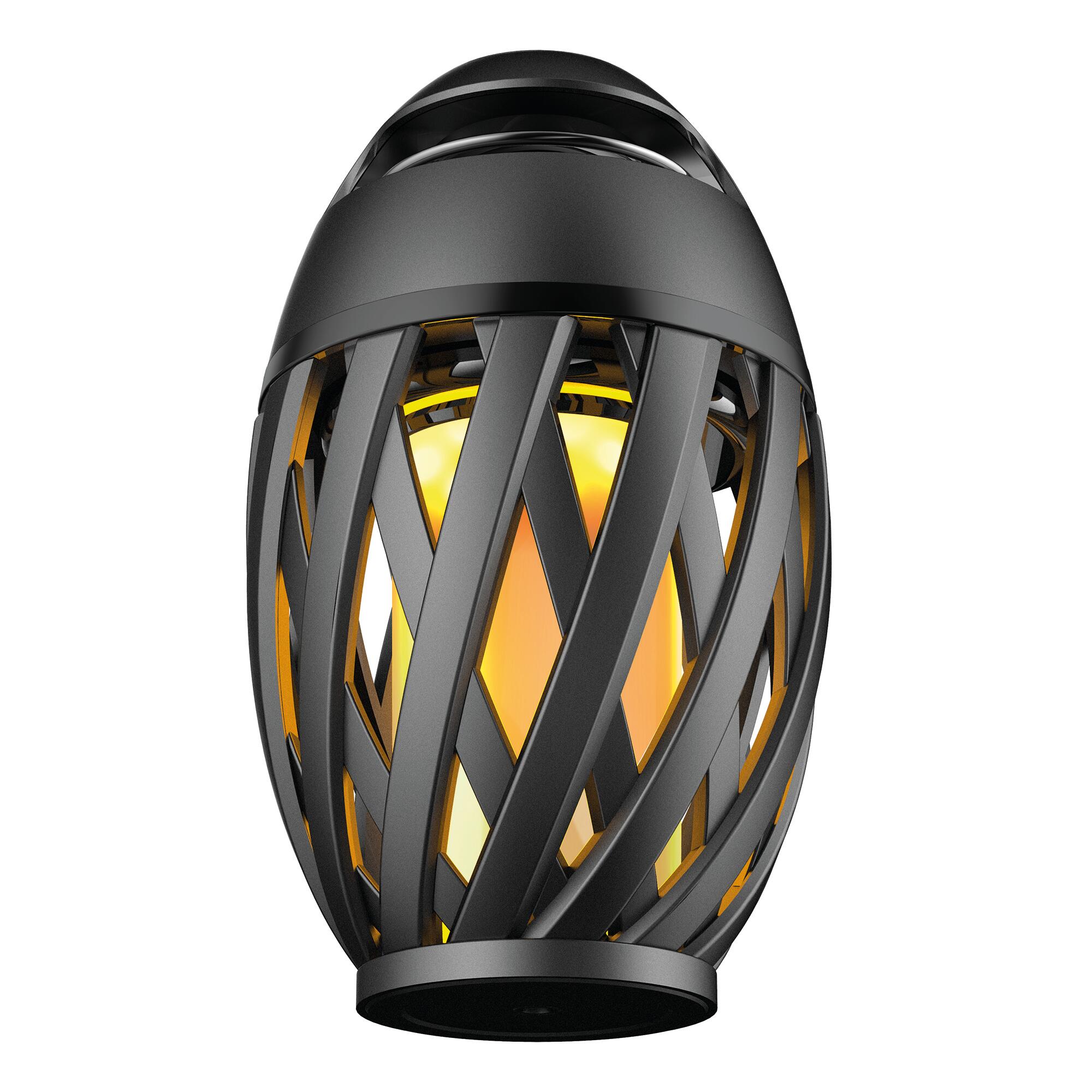 Lámpara de mesa sin cable LED Altavoz Bluetooth Inalámbrico Portátil ARTE CONFORT con estructura negra luz cálida 1700K alimentación USB - 9