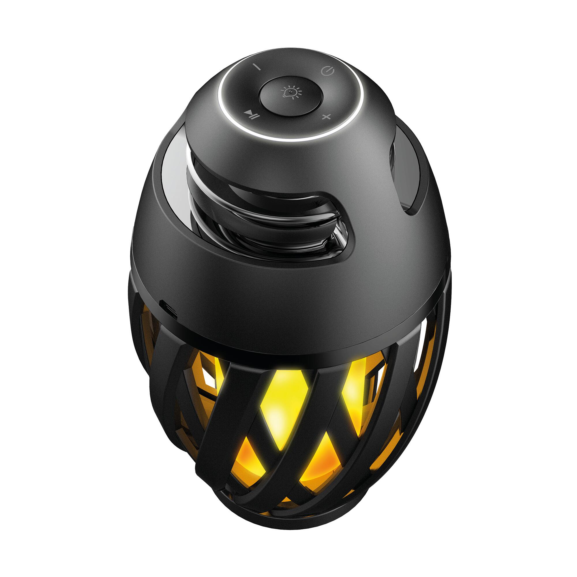 Lámpara de mesa sin cable LED con altavoz bluetooth ARTE CONFORT con estructura negra luz cálida 1700K solar - 4