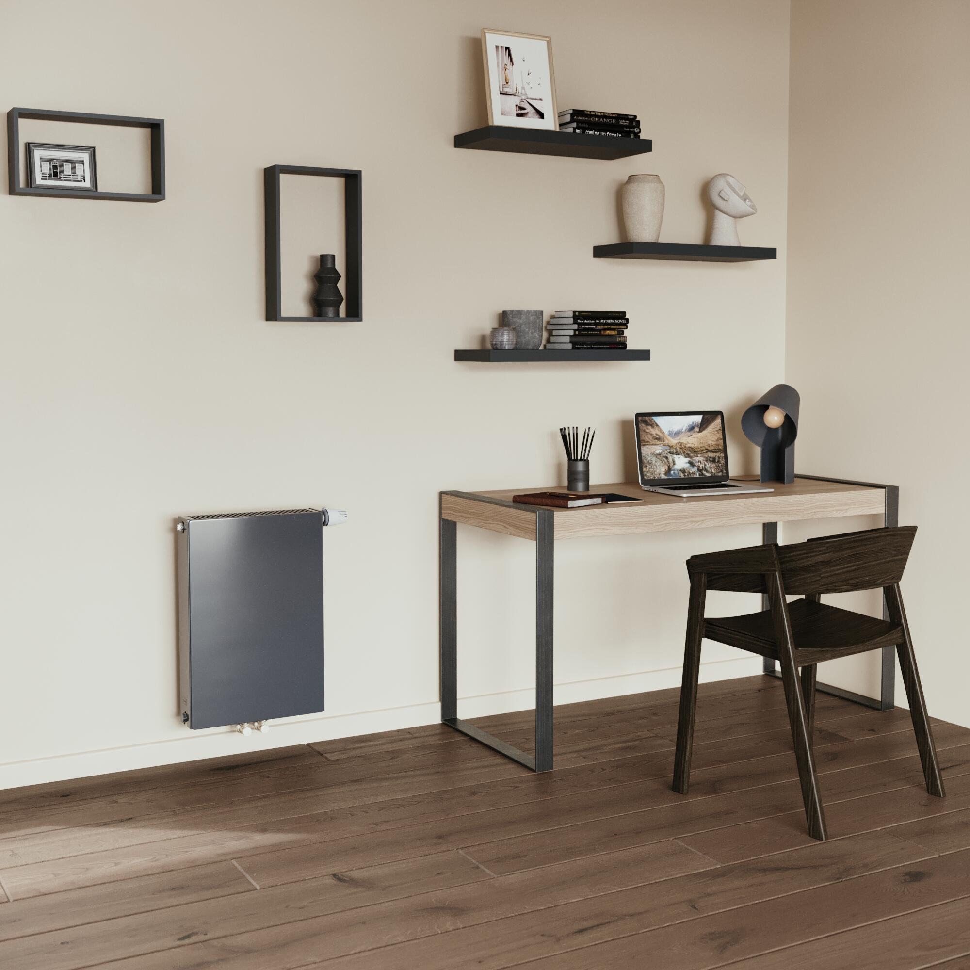 Grzejnik stalowy CVM22 cm 60x40 cm 670W Grafit S D EQUATION - 3