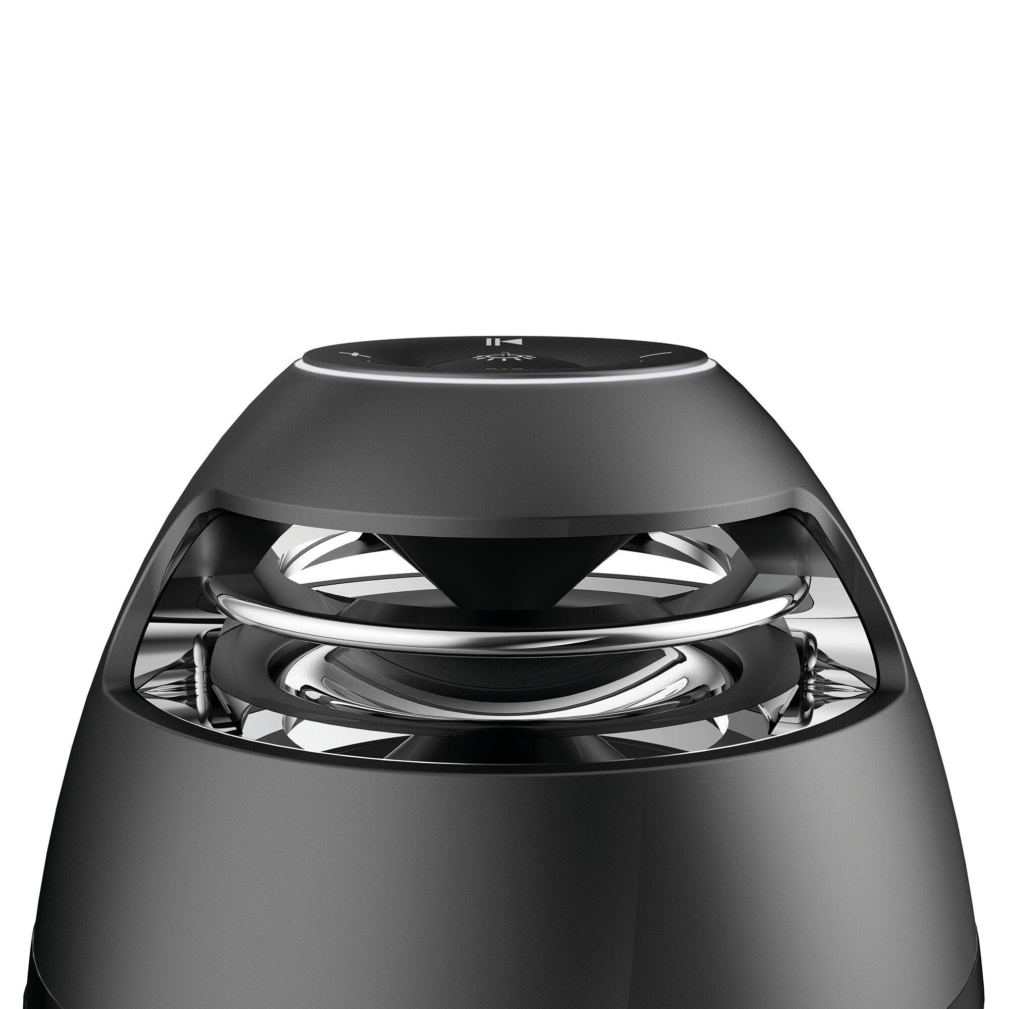 Lámpara de mesa sin cable LED con altavoz bluetooth ARTE CONFORT con estructura negra luz cálida 1700K solar - 5