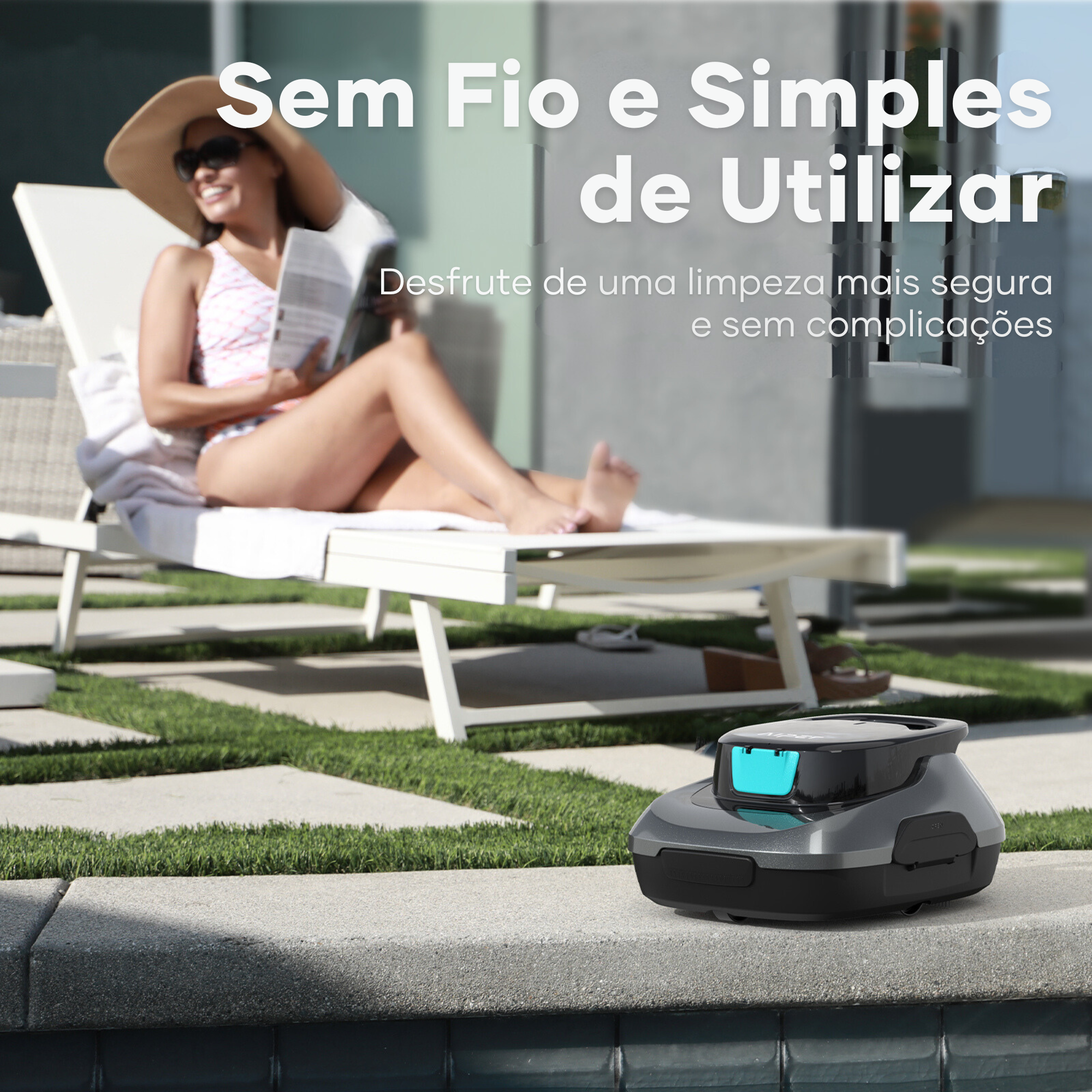 Robot limpa fundos piscina a bateria plano 4500L 180 min Scuba S1 Aiper 2025 - 16