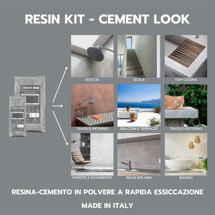 kit resina cemento