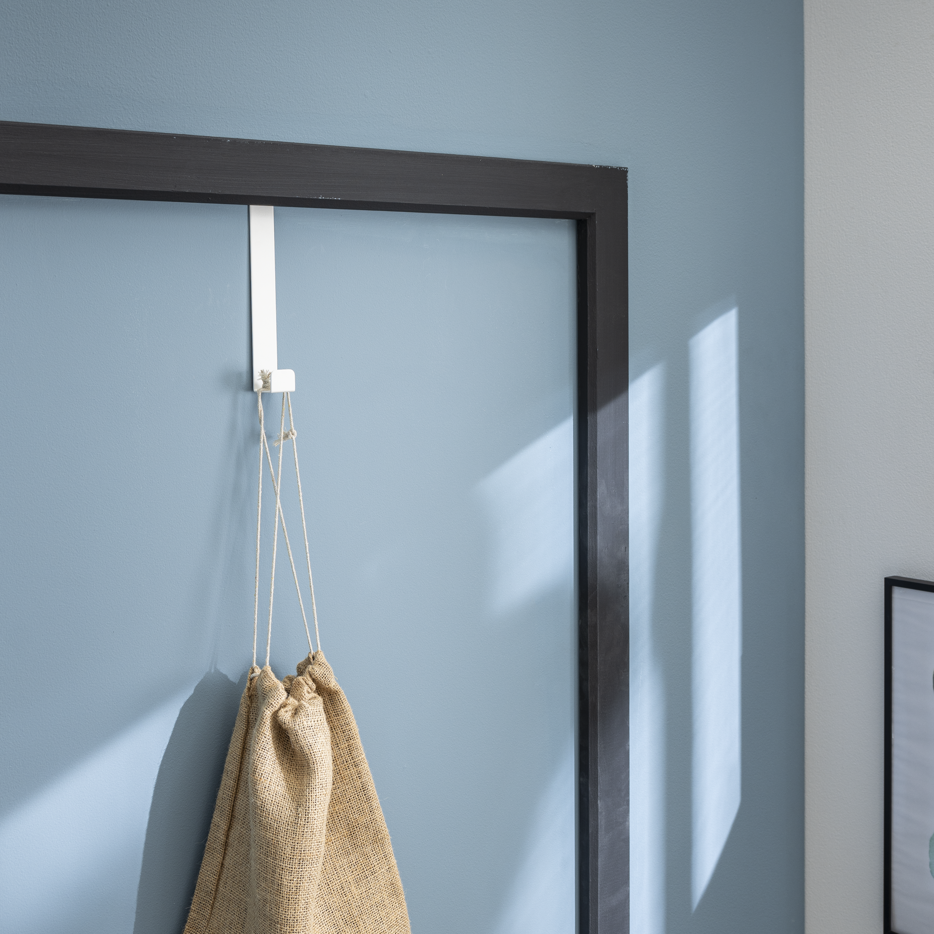 Colgador para puerta SPACEO en blanco pintado 2.5x18 - 3