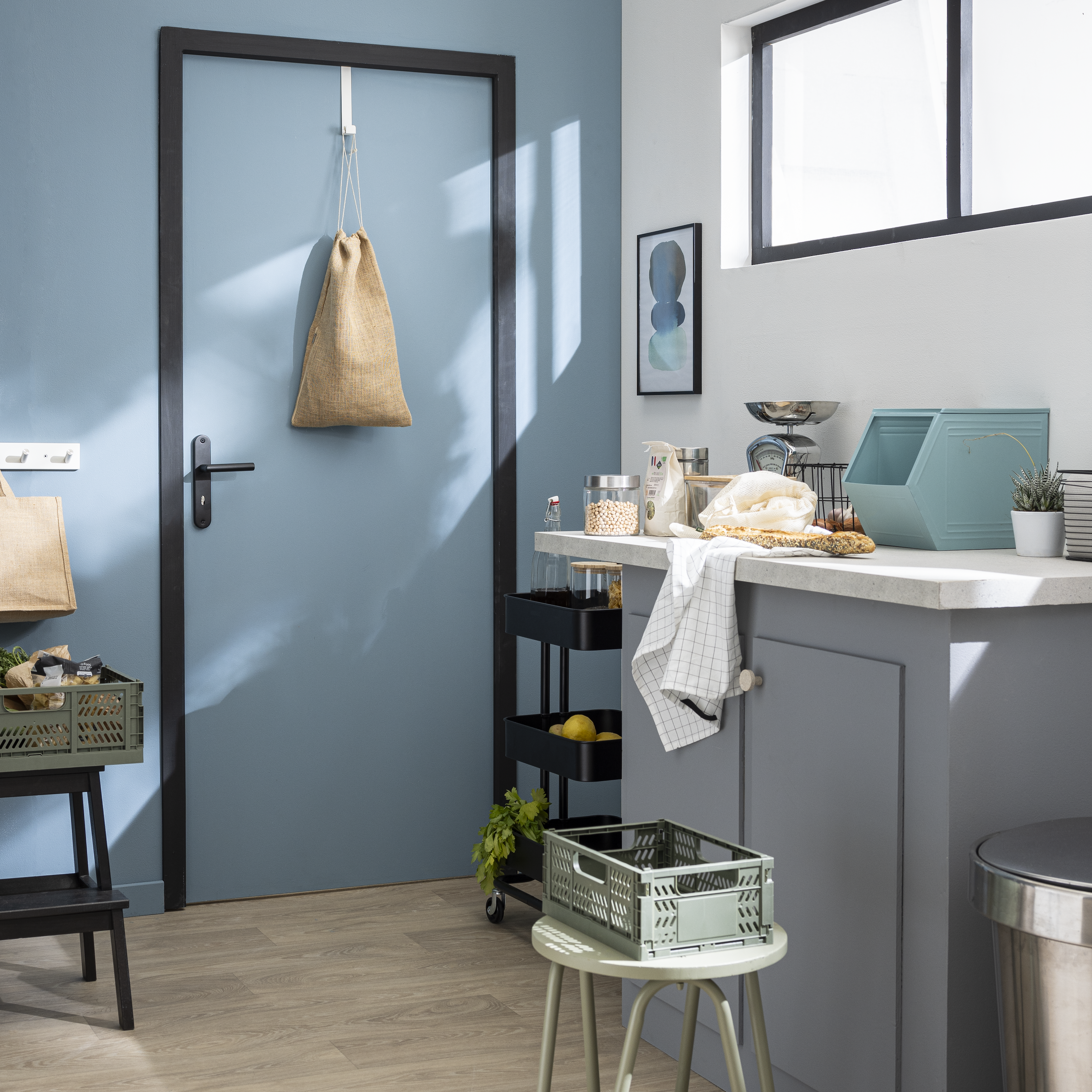 Colgador para puerta SPACEO en blanco pintado 2.5x18 - 2