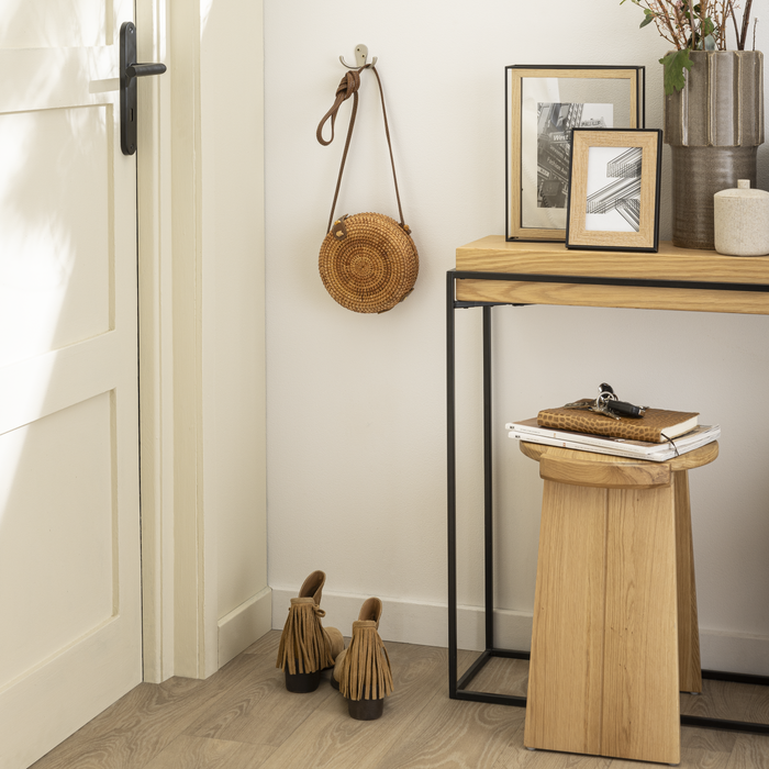 Perchero de gancho para atornillar gris cepillado 7.1x4.6
