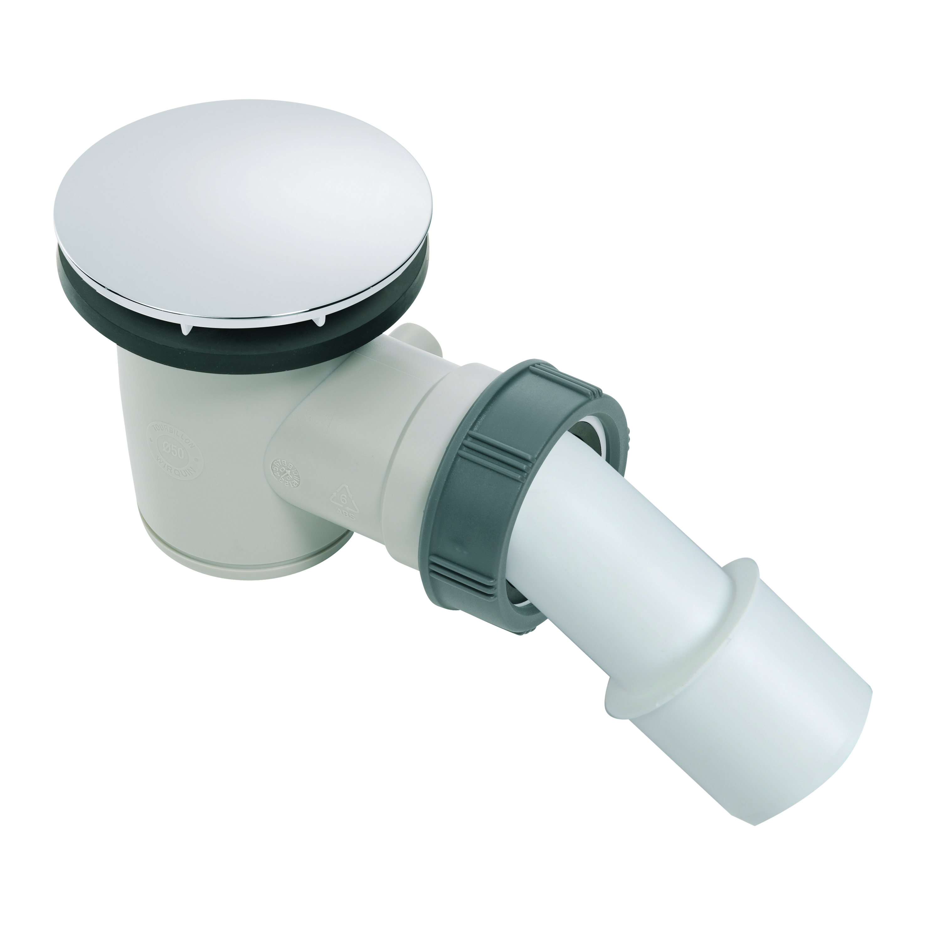 Syfon brodzika 50 mm chrom WIRQUIN - 4