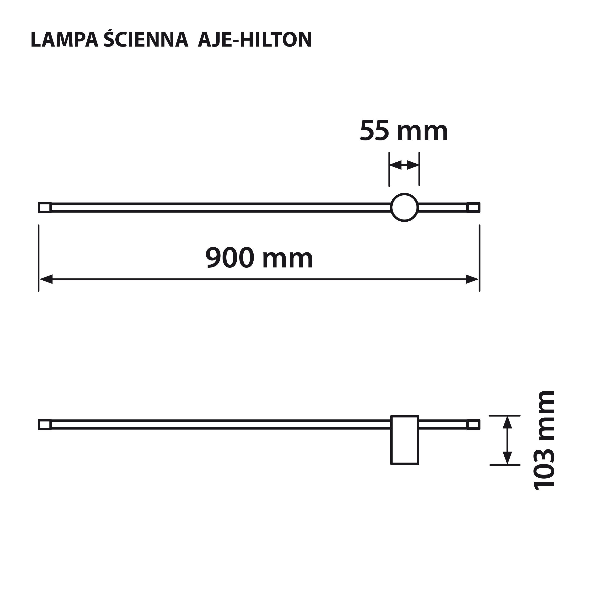 Kinkiet Hilton czarny LED Activejet - 9