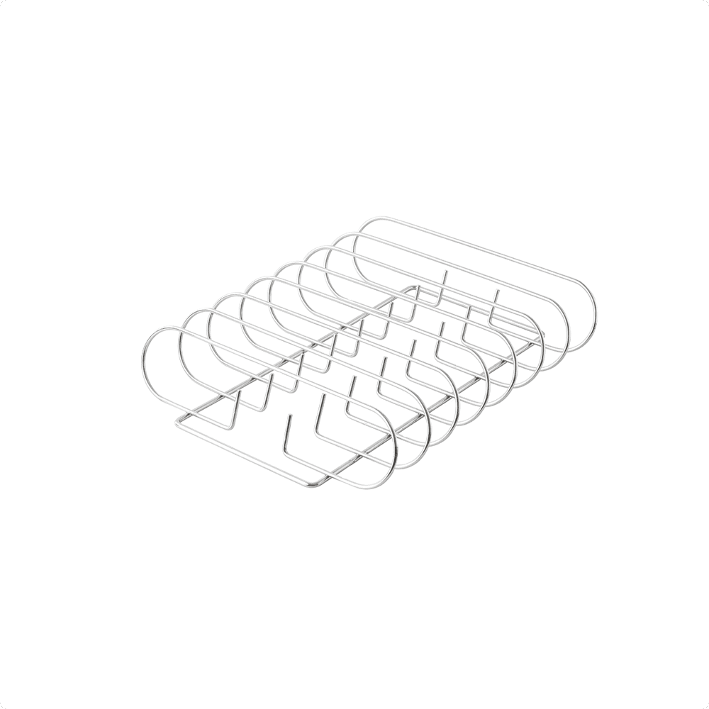 Soporte de asado de acero inoxidable 36x23 cm