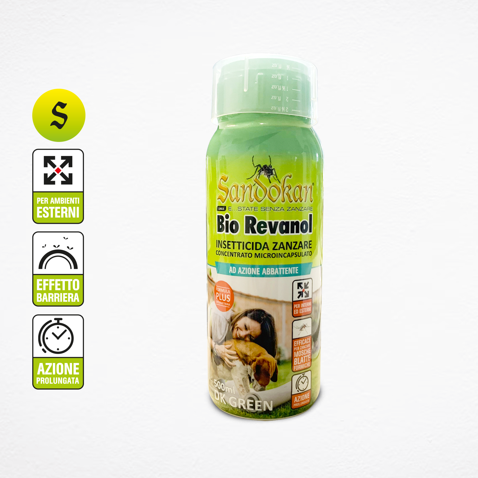 Insetticida liquido per zanzare SANDOKAN Bio Revanol concentrato 500 ml - 3