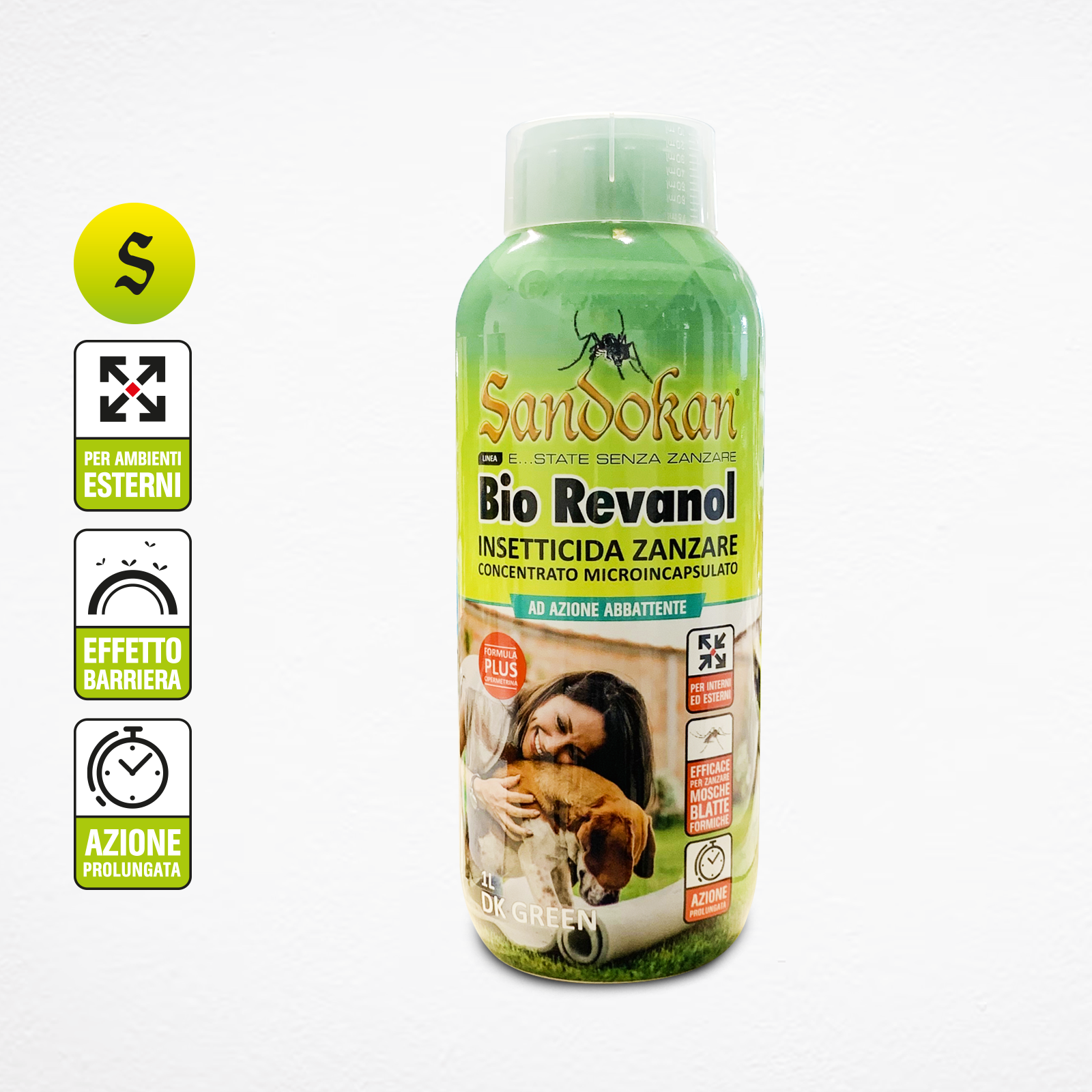 Insetticida liquido per zanzare SANDOKAN B Revanol concentrato 1 L - 3
