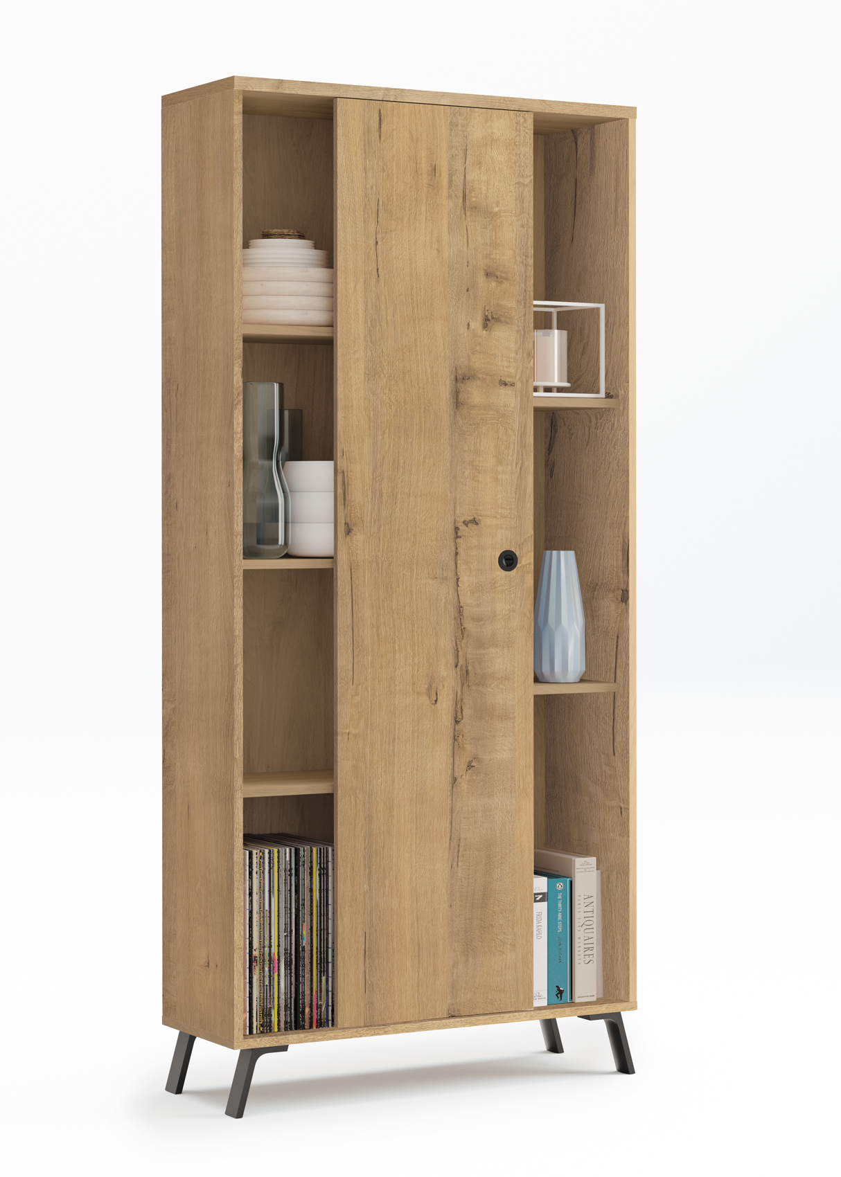 Estantería de aglomerado de particulas revestido melamina con 5 baldas pitarch carga máxima 40 kg 180x80x33cm