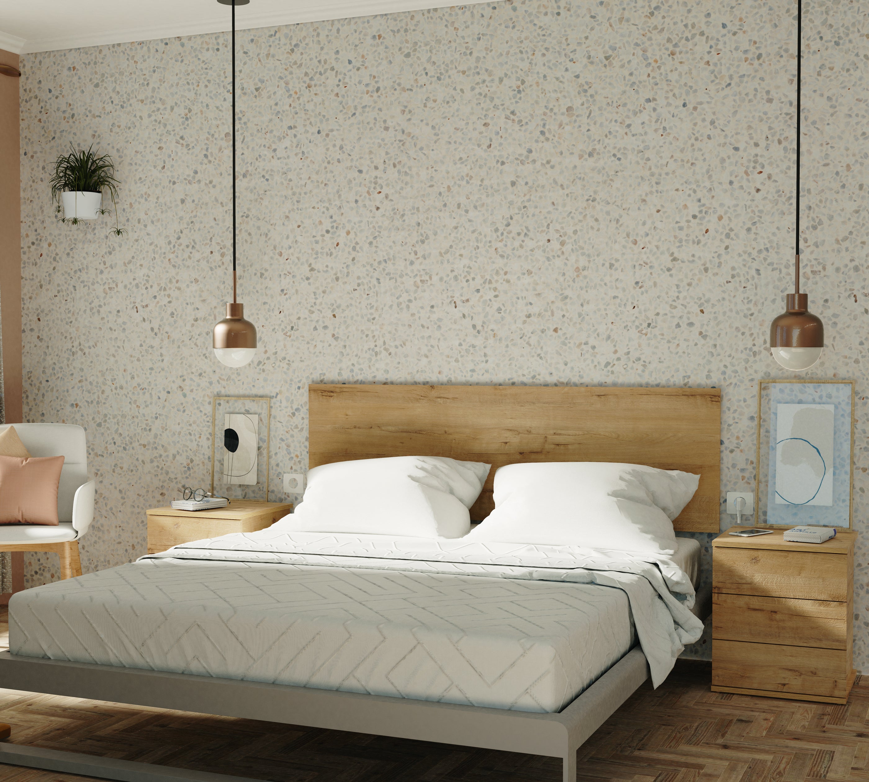 Mesita de noche Dana Roble Gold H 48,5 x A 41 x F 40 cm - 2