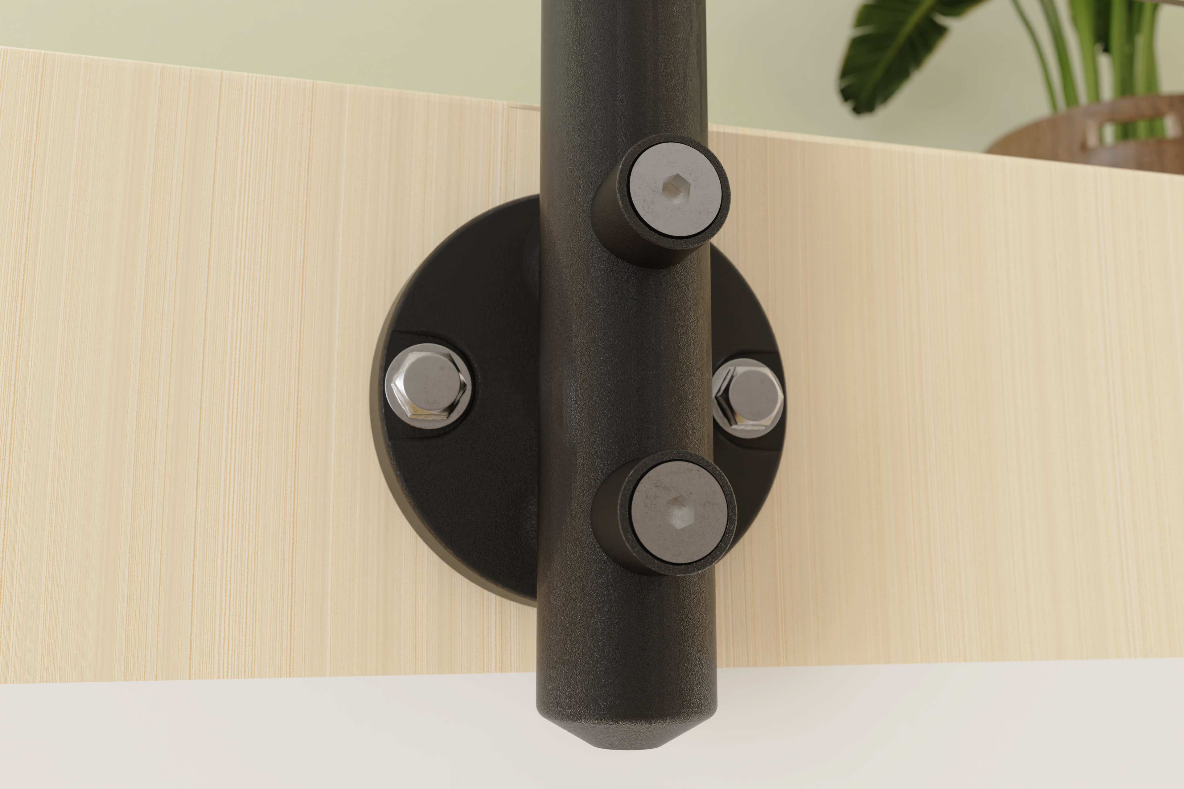 Visserie garde-corps OBAPI à plat/latéral intérieur sol bois - 2